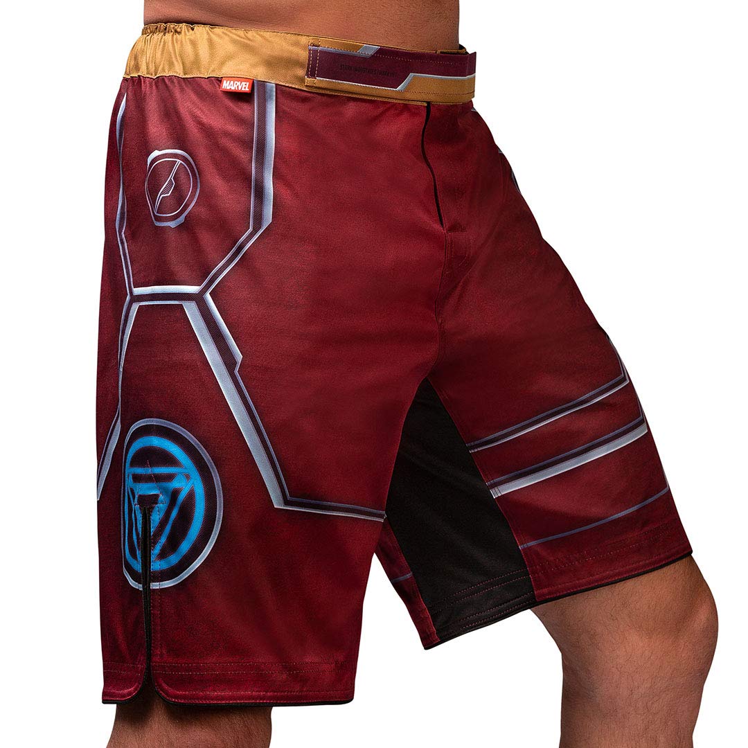 Hayabusa Men's Marvel Hero Elite BJJ Fight Shorts - MMA Grappling & Brazilian Jiu-Jitsu Training Shorts for Combat Sports & Gym Workouts