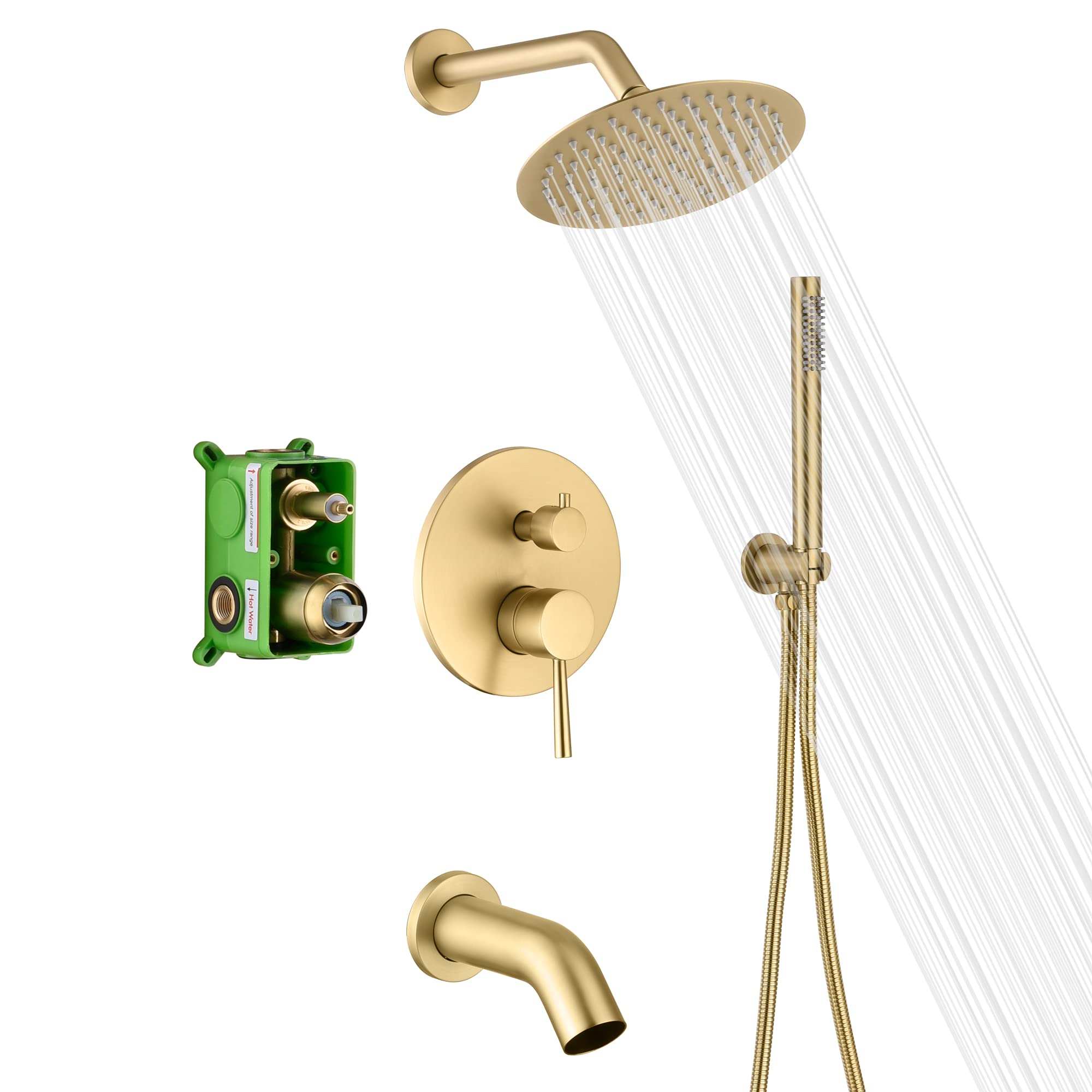 Premium Shower System S3223BGI with Tub Spout S3232BGI - Complete Bathroom Set for Modern Homes, Perfect for Master Bathrooms & Guest Suites