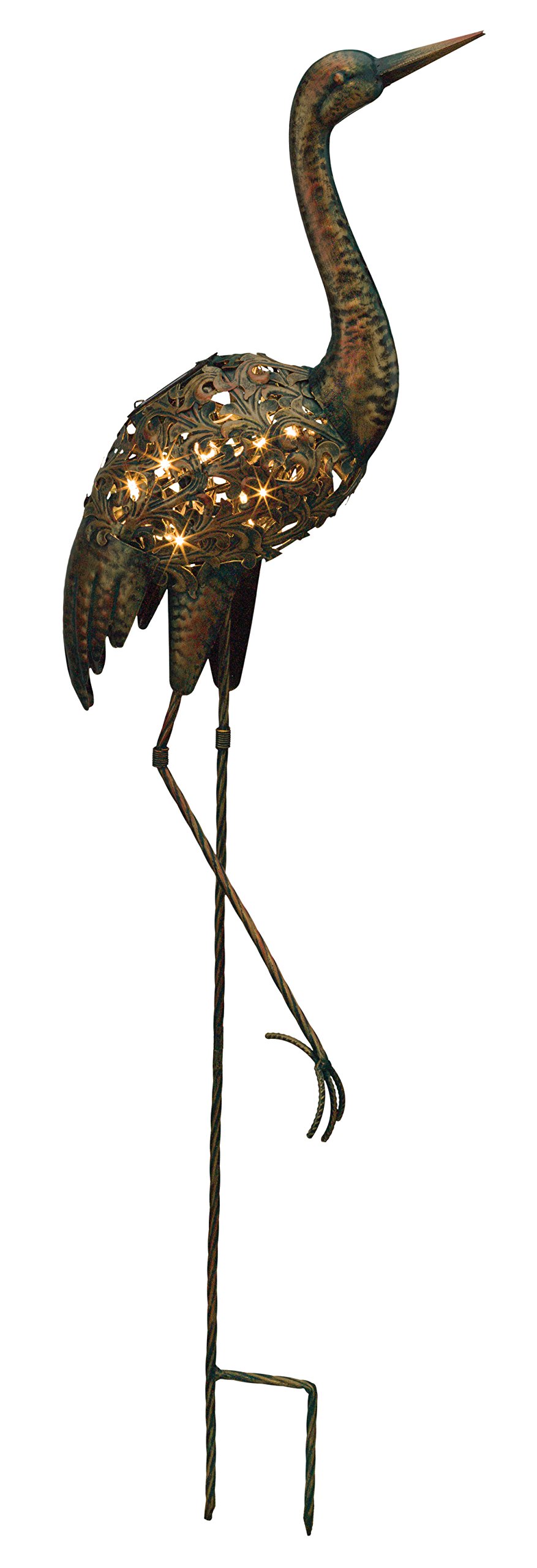 Solar Powered LED Garden Statues - Waterproof Outdoor Decorative Lighting for Lawn, Patio & Porch | Elegant Crane Figurine for Nighttime Landscape Illumination | Perfect for Backyard Decor, Pathway Accents & Garden Parties