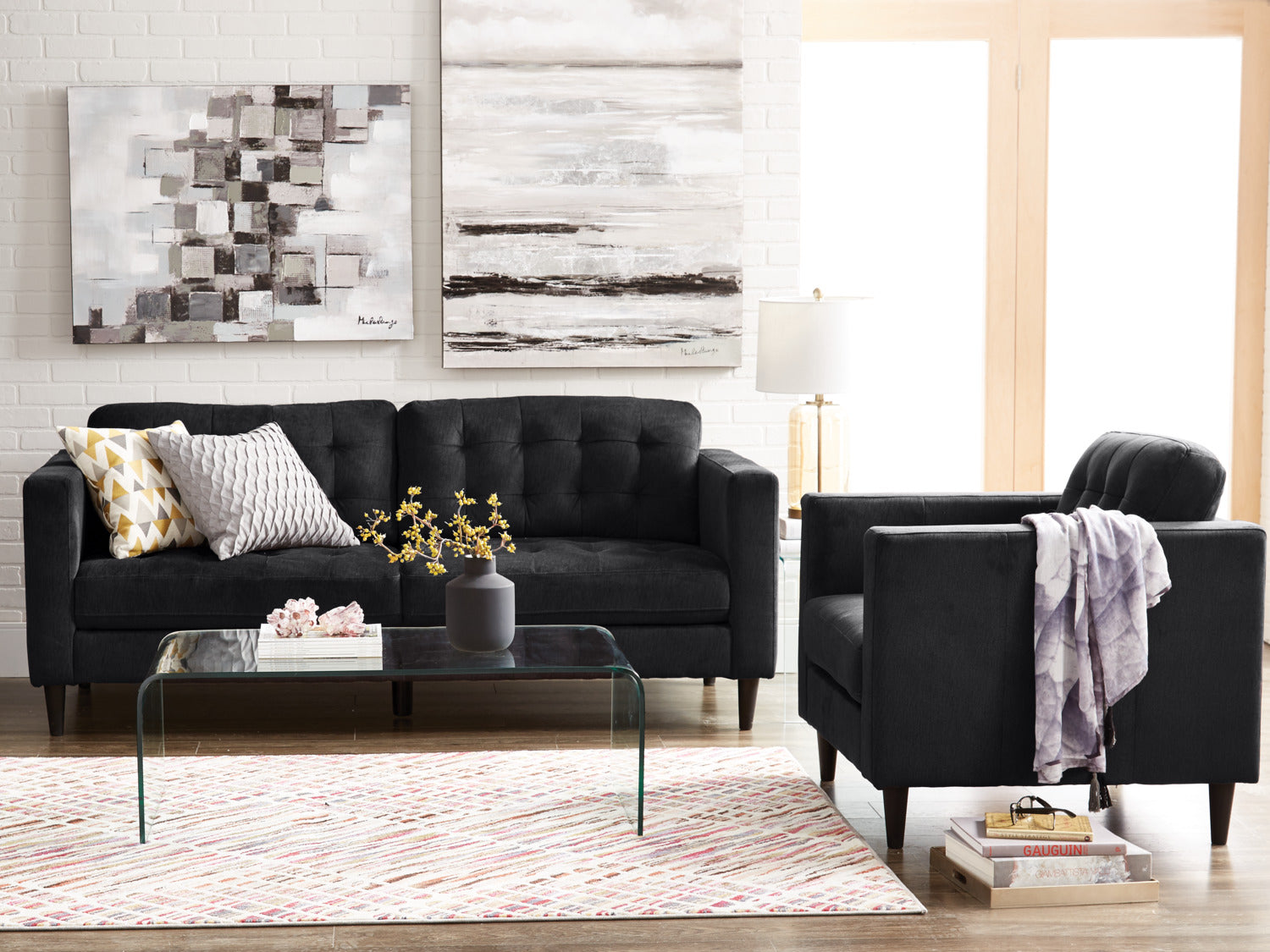 Premium Anthena Chair in Charcoal - Modern Accent Chair for Living Room, Bedroom & Office - Comfortable & Stylish Seating Solution
