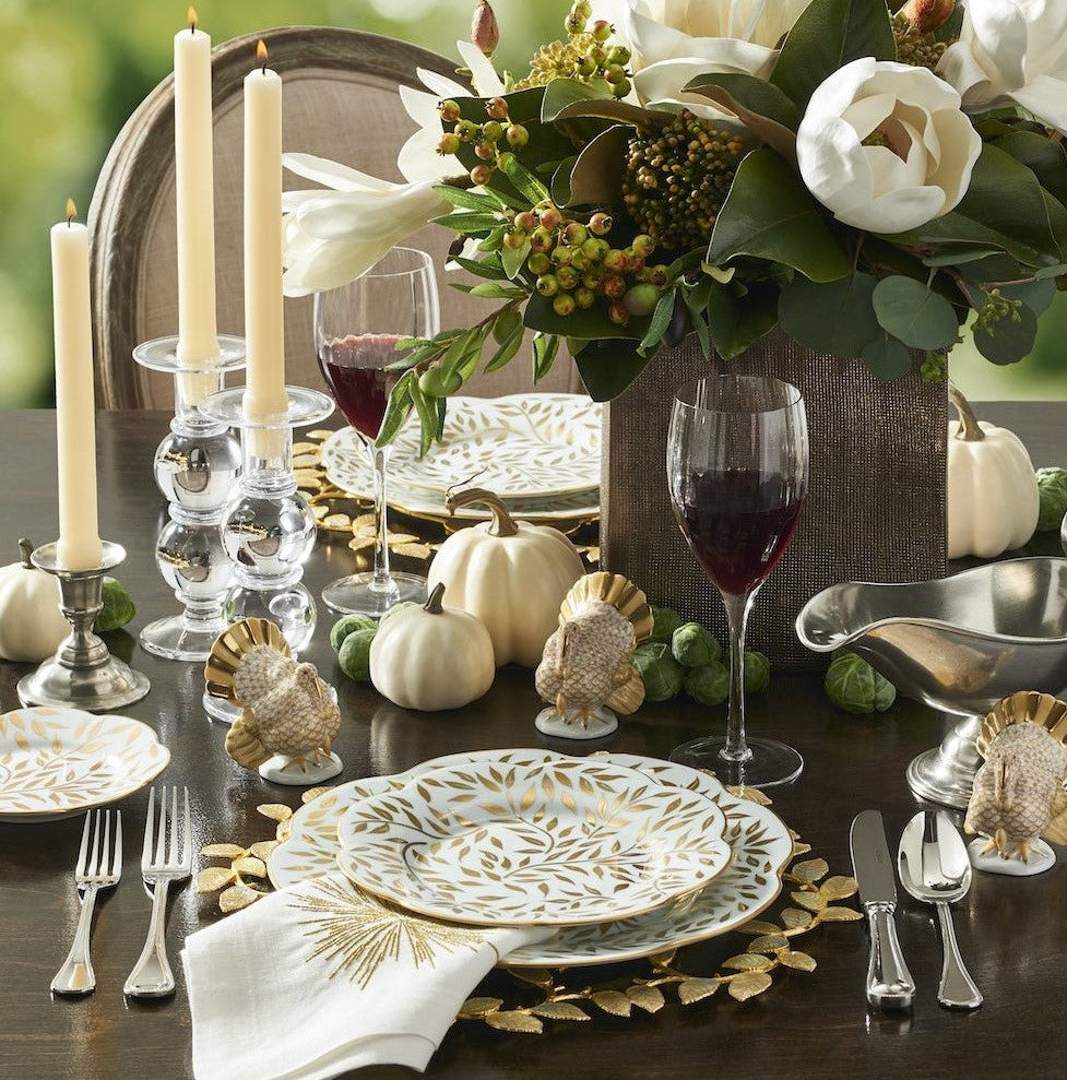 Olivier Gold Dessert Plate Set - Elegant Fine China for Cakes, Pastries & Desserts - Perfect for Dinner Parties, Weddings & Special Occasions