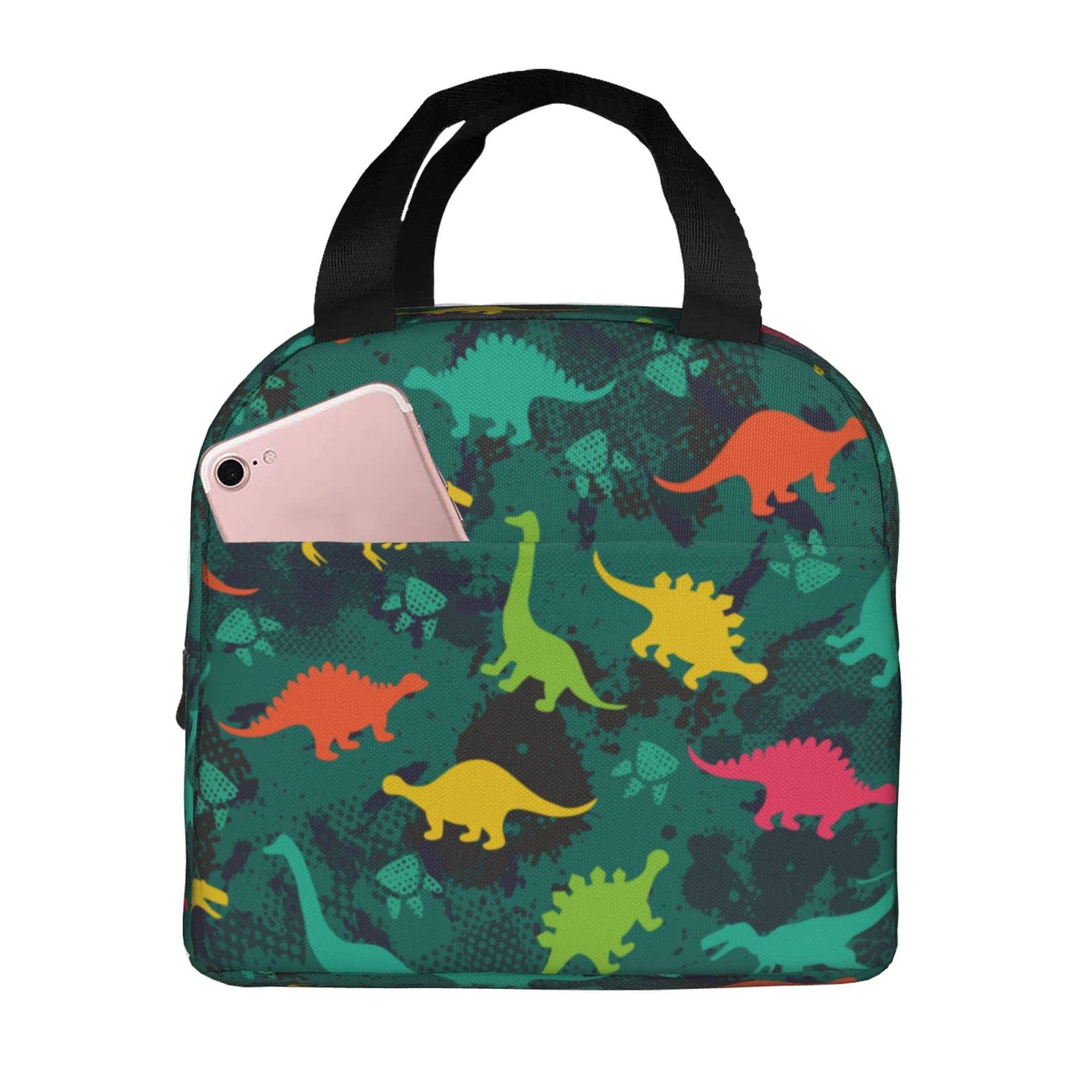 Dinosaur Lunch Bag - Reusable Insulated Cooler Tote for Men & Women - Perfect for Office, School, Picnic & Outdoor Activities