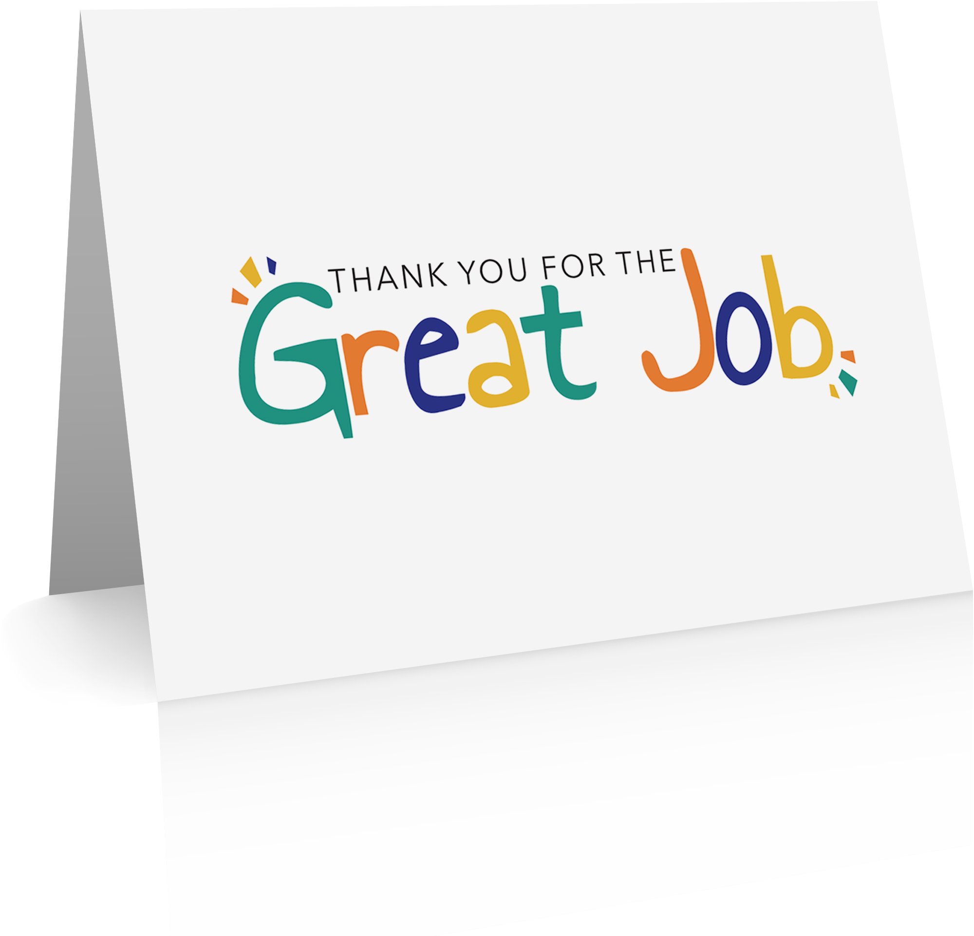 Great Job Note Cards (12 Cards & Envelopes) - Employee Appreciation Thank You Cards for Workplace Recognition, Team Motivation & Staff Encouragement | Perfect for Office Rewards, Coworker Recognition & Employee Appreciation Events