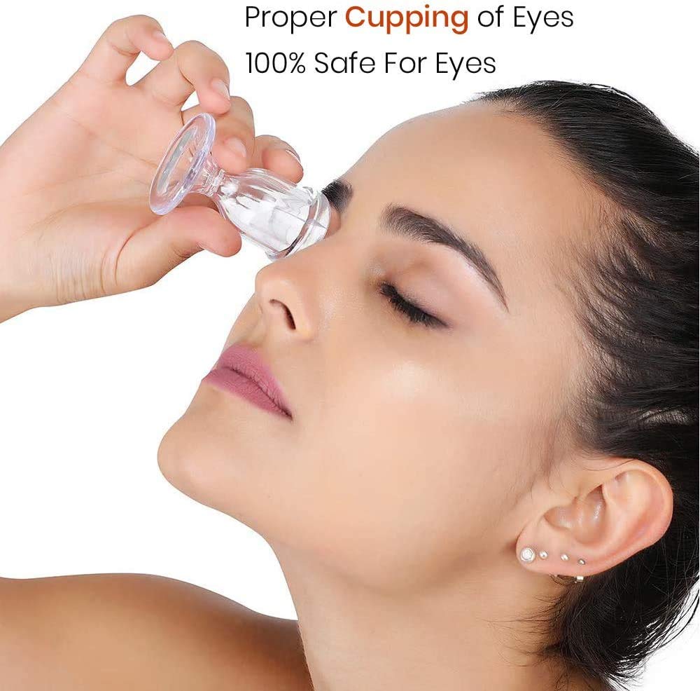 KannsSky Eye Wash Cups - Set of 2 Transparent Eye Cleaning Cups for First Aid, Rinse & Relief - Perfect for Allergies, Contacts, Irritation & Post-Surgery Care