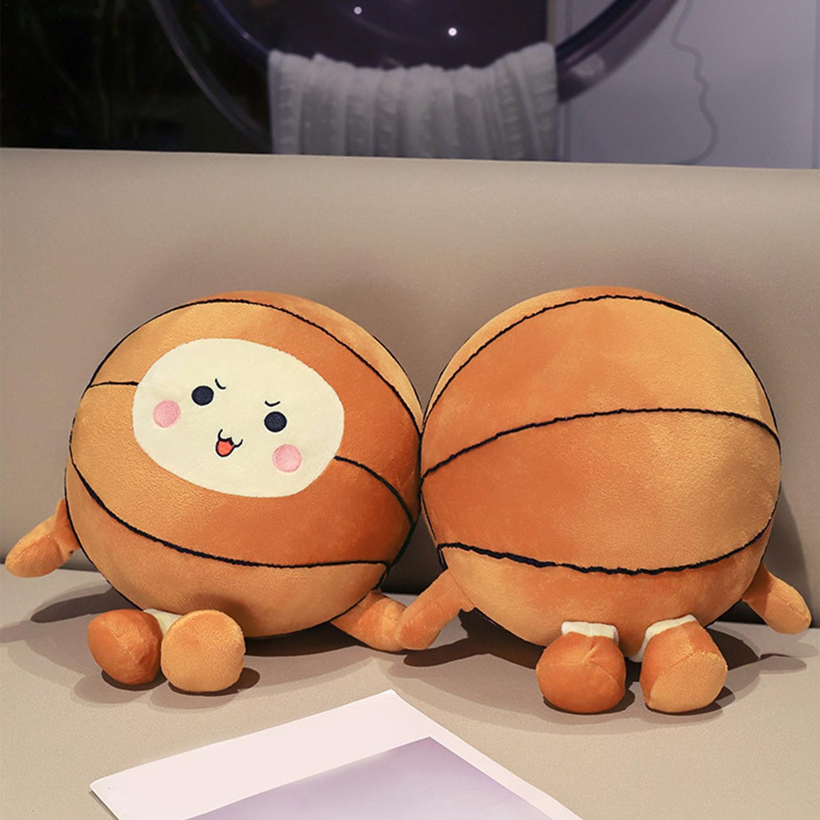 Cute Plush Basketball Pillow Toy - Safe, Durable & Portable for Kids Room Decor