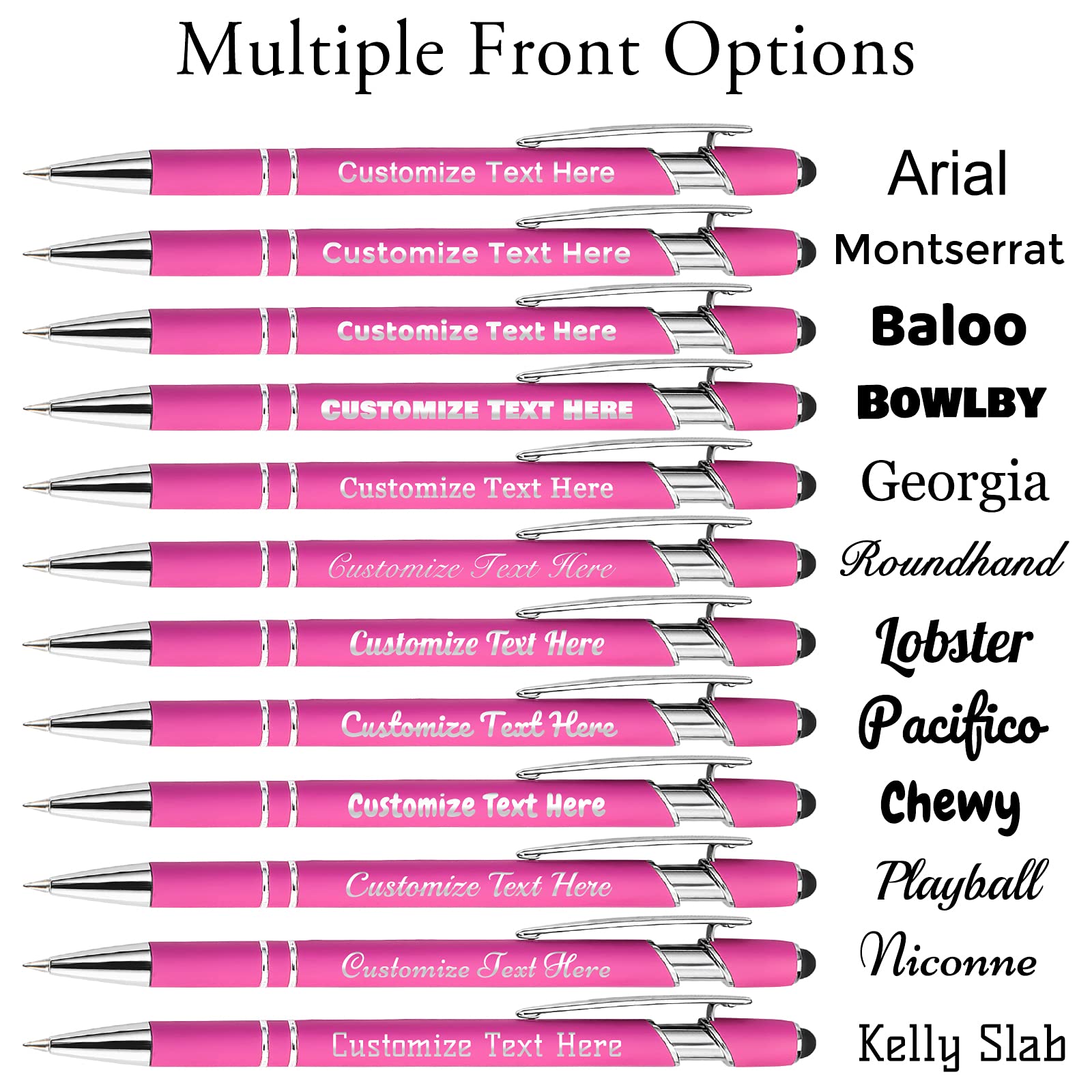 500 Custom Engraved Ballpoint Pens Bulk - Personalized with Business Name, Logo & Message - Medium Point Black Ink (60 Pcs) - Perfect for Corporate Gifts, Promotions, Birthdays, Anniversaries & Graduations