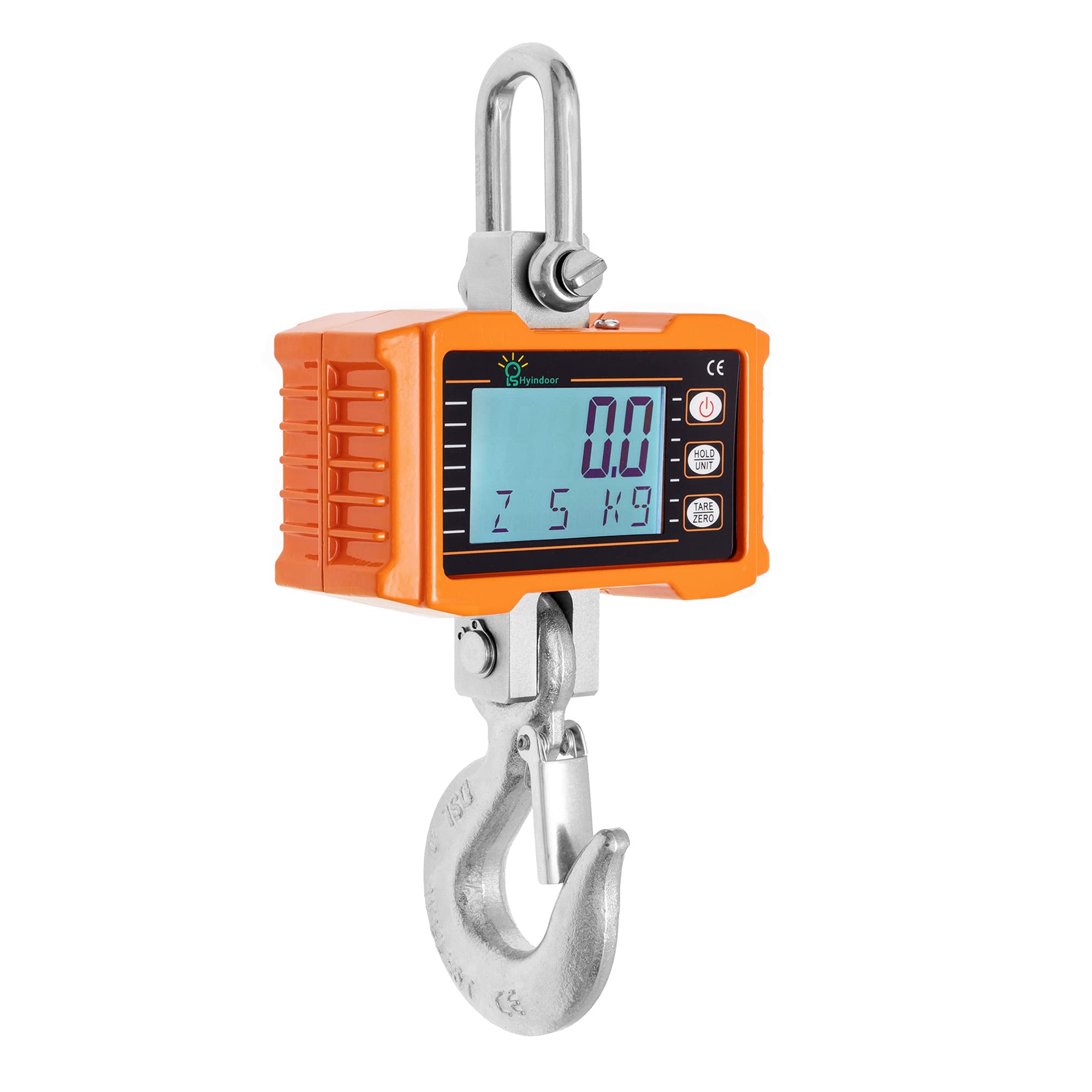 Hyindoor Digital Hanging Scale 1000kg/2200lb - High Precision Industrial Crane Scale with Smart Features for Heavy Duty Lifting | Perfect for Warehouses, Construction Sites & Shipping Operations