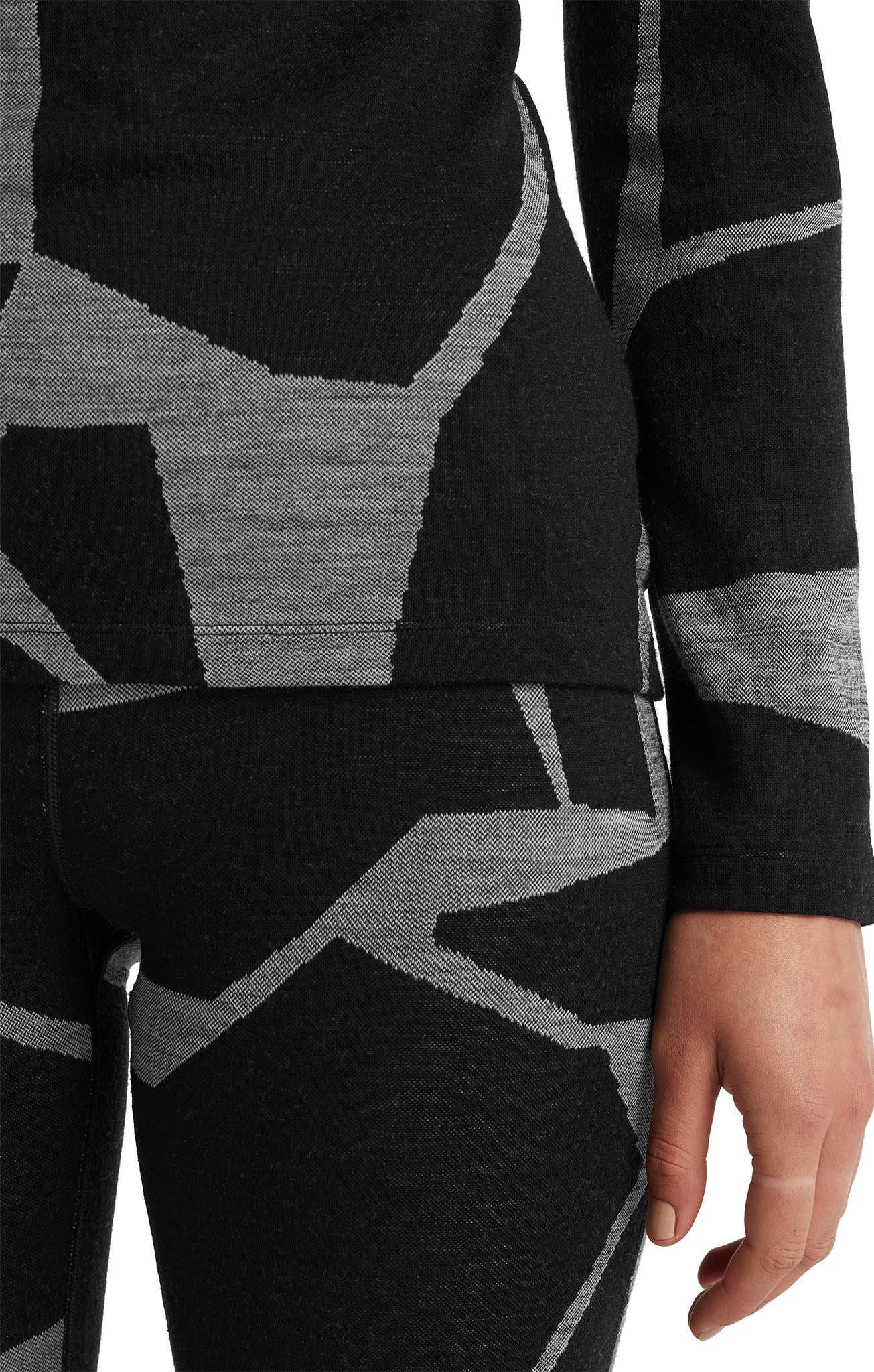 250 Vertex Fractured Landscapes Women's Long Sleeve Crewneck Base Layer - Thermal Underwear for Hiking, Skiing & Outdoor Activities