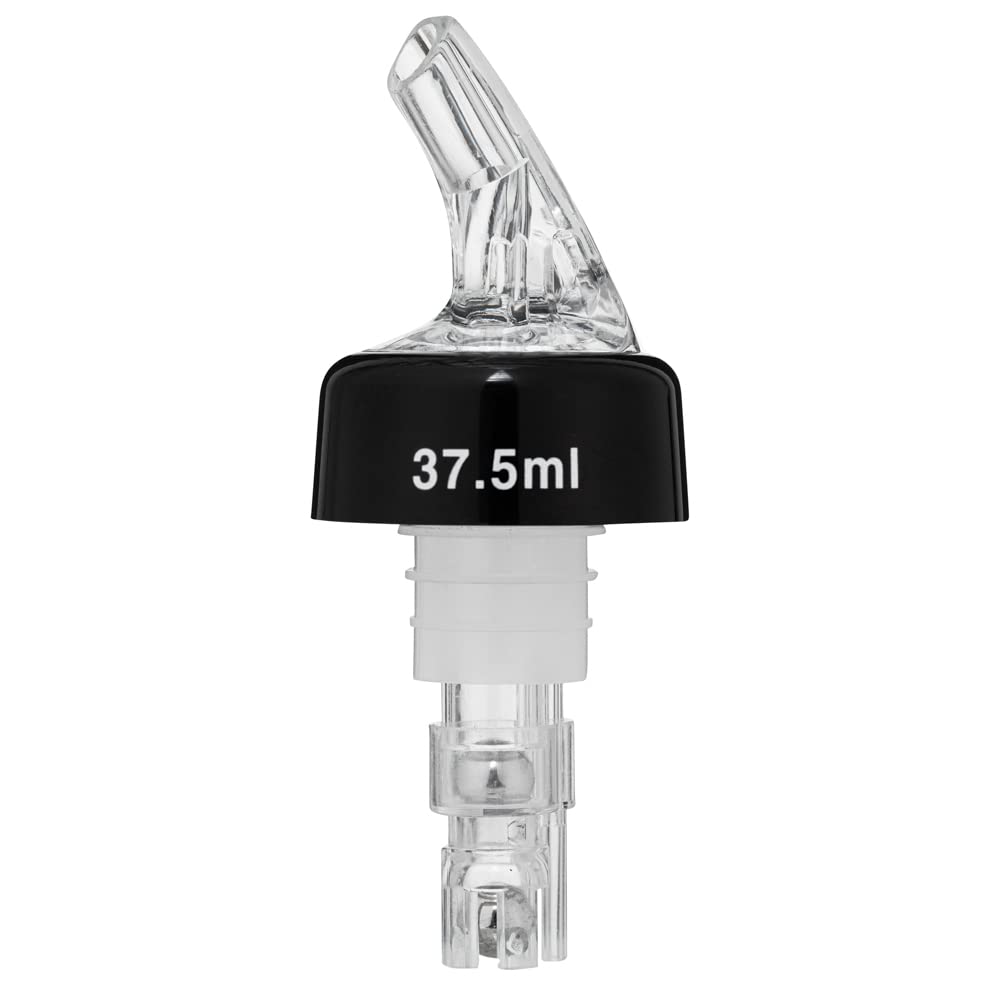 Restaurantware Bar Lux 1.3 Ounce Liquor Pour Spouts - 50 Pack Leak-Resistant Clear Plastic Measured Pourers for Alcohol Bottles | Perfect for Bars, Restaurants & Home Bartending