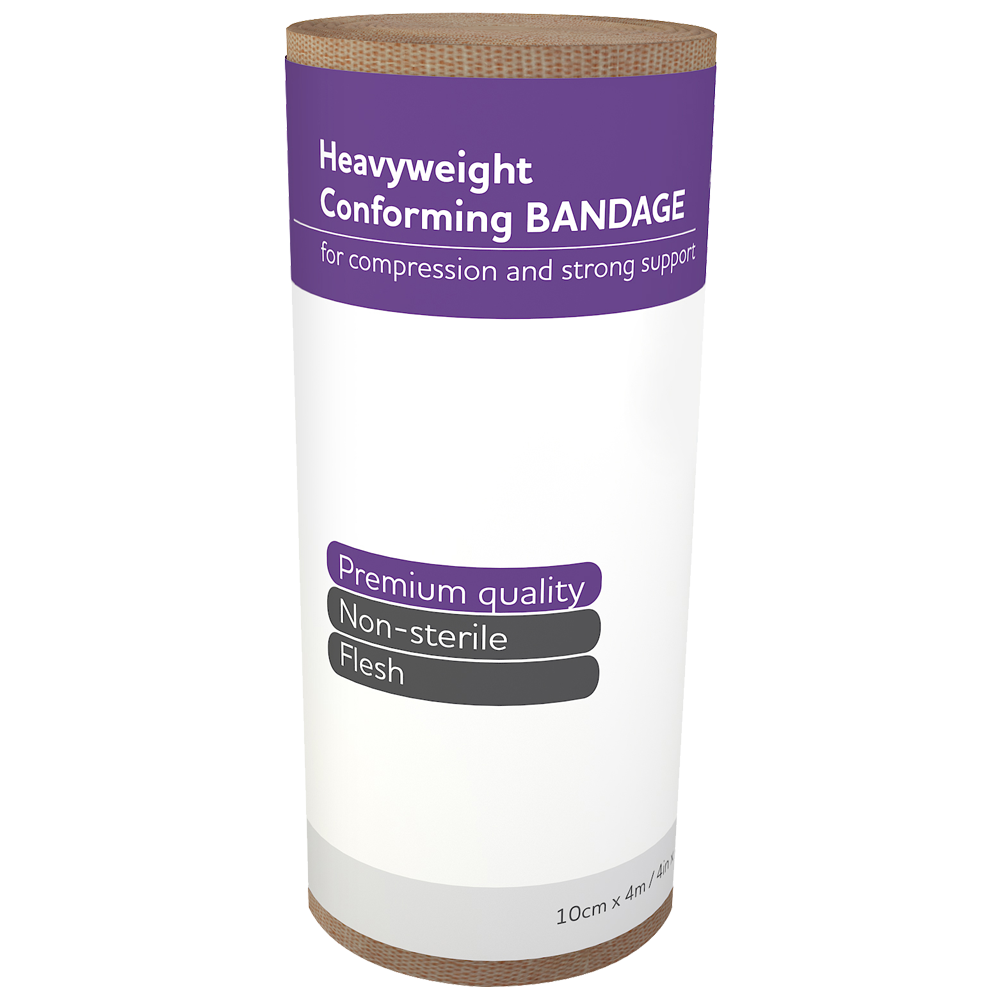 Heavyweight Conforming Bandages 10cm x 4m - 12 Pack | Premium First Aid for Sports Injuries & Wound Care