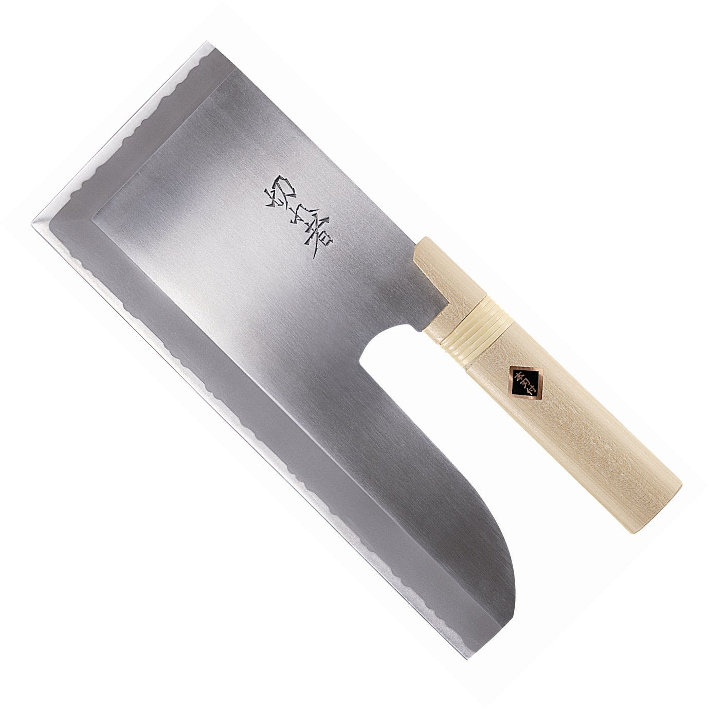 Yutaka Minoru Professional Gold No. 2 Steel Left-Handed Noodle Cutting Knife 300mm (A-1043) - Perfect for Sushi Chefs & Japanese Cuisine Preparation