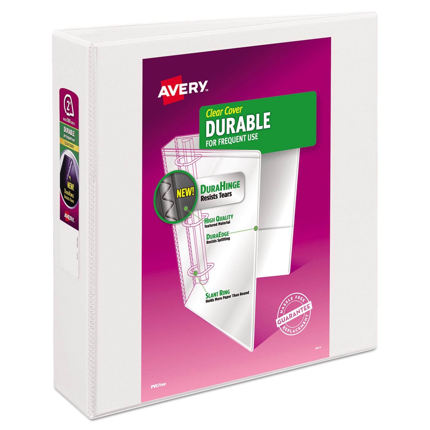 Avery® Durable 3-Ring Binder with DuraHinge™ Technology, 2