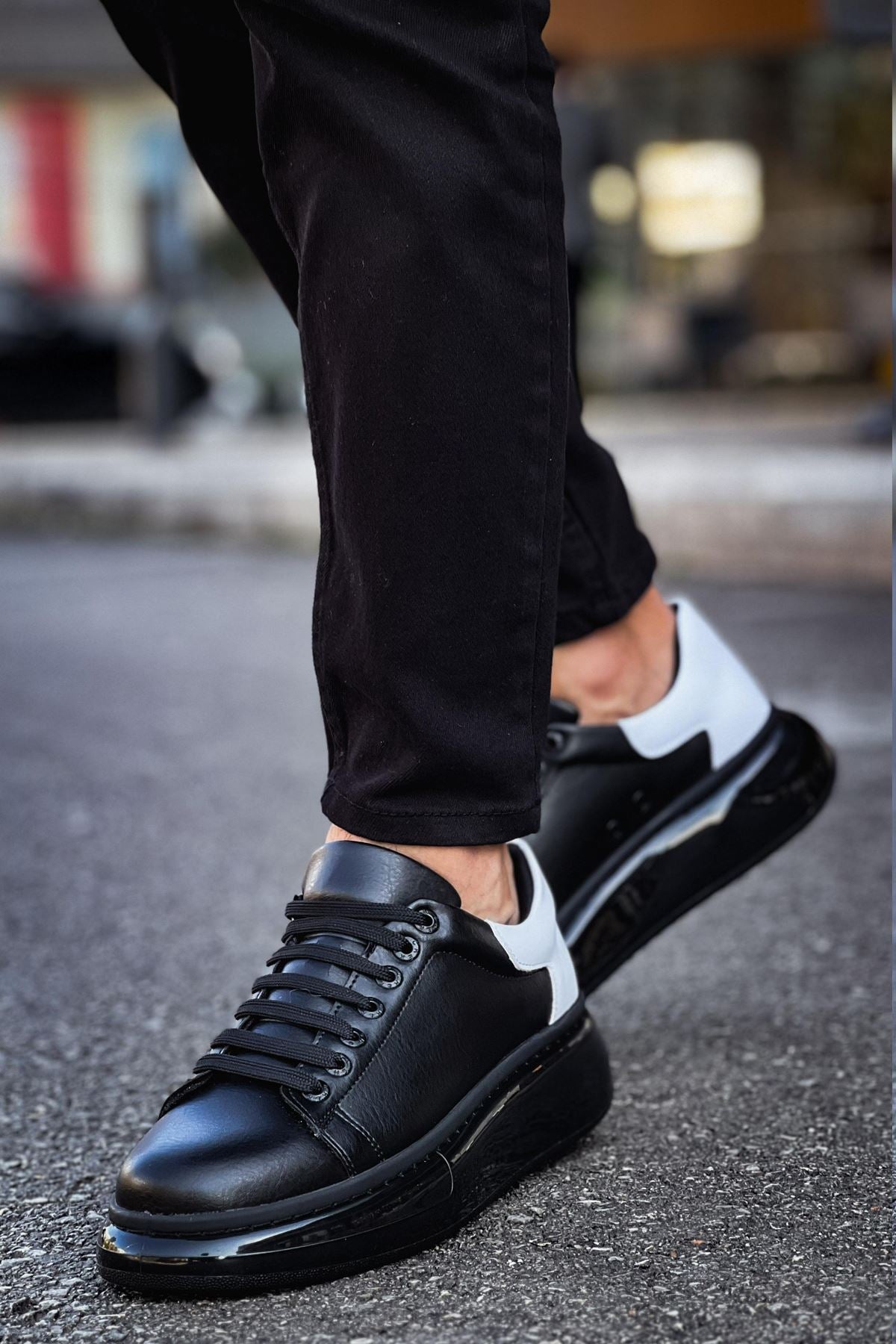 CH295 CST Sollıevo Men's Sneakers - Black/White | Comfortable Walking Shoes for Casual Wear & Gym Training