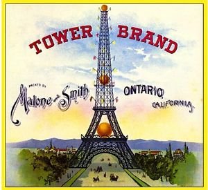 Eiffel Tower Paris France Orange Citrus Fruit Crate Magnet - Vintage Art Print Fridge Magnet for Home & Office Decor, Kitchen Accessories, Travel Souvenirs