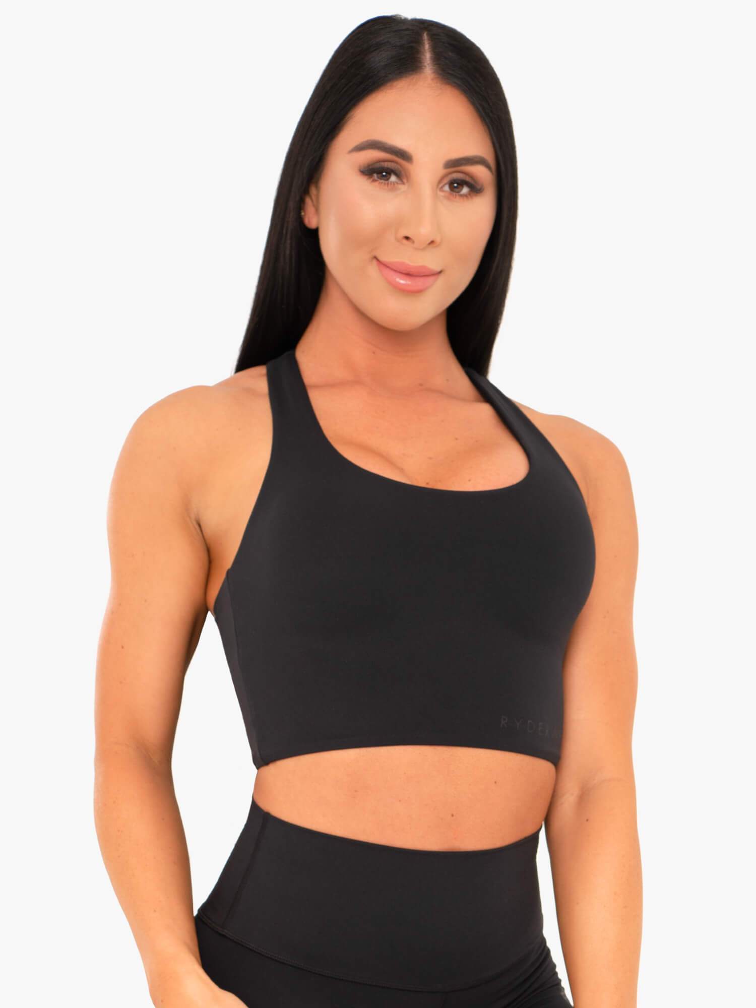 NKD Sports Bra for Women - High Support Workout Bra, Breathable & Moisture Wicking, Black - Perfect for Yoga, Running & Gym