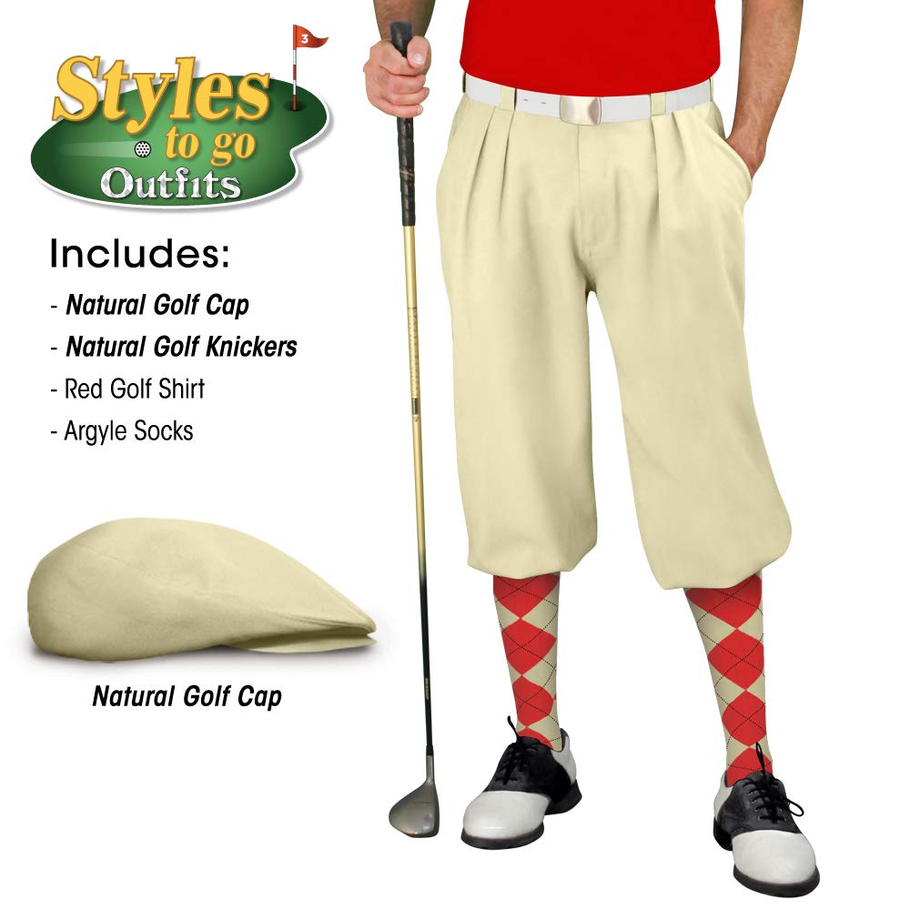 Men's Complete Golf Outfit Set - Premium Golf Shirt, Cap & Socks - Comfortable & Stylish Golf Wear for Men - Perfect for Golf Course, Driving Range & Casual Wear