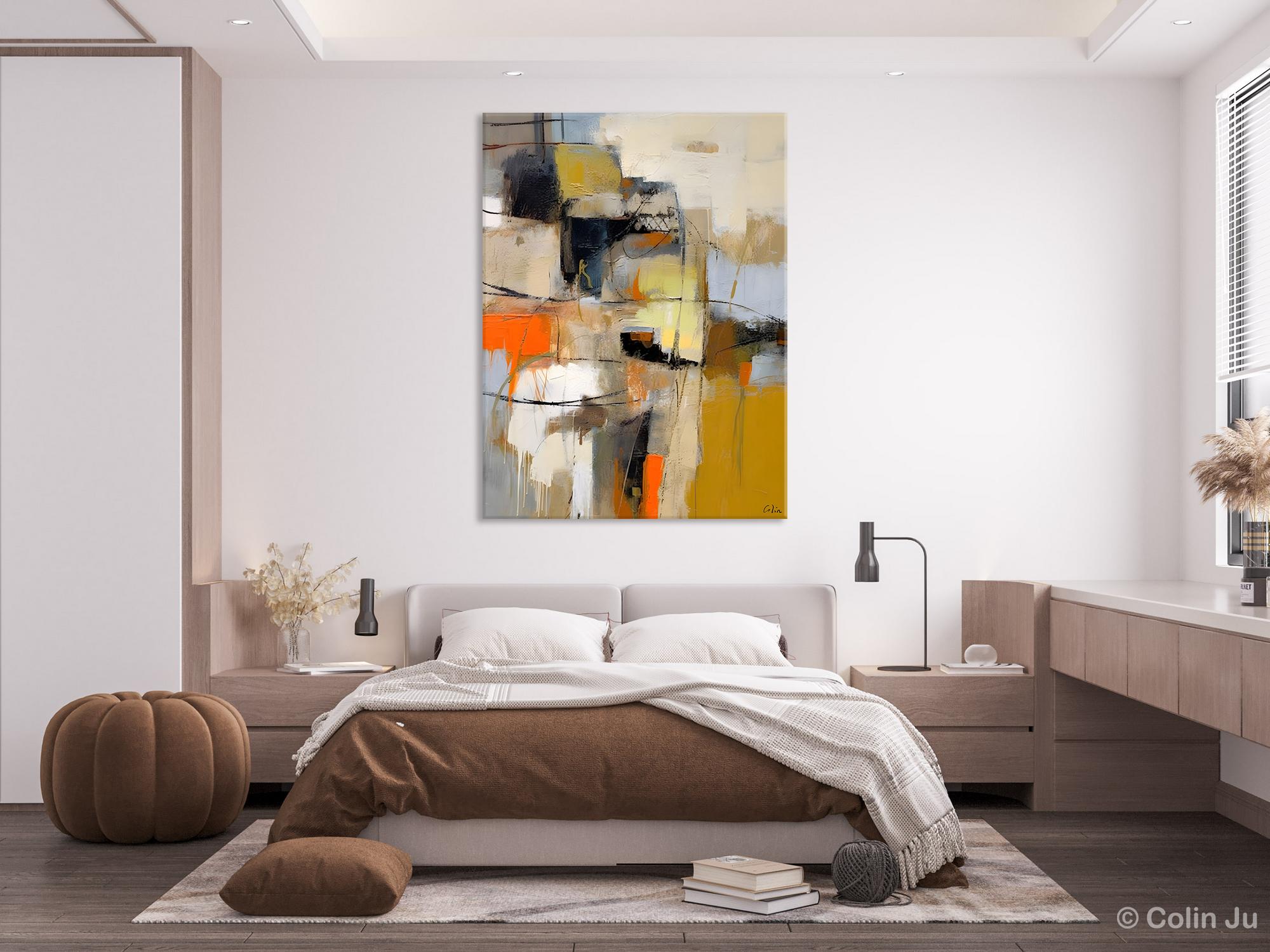 Large Acrylic Abstract Canvas Painting for Living Room - Modern Wall Art Behind Sofa - Handmade Original Home Decor for Contemporary Spaces