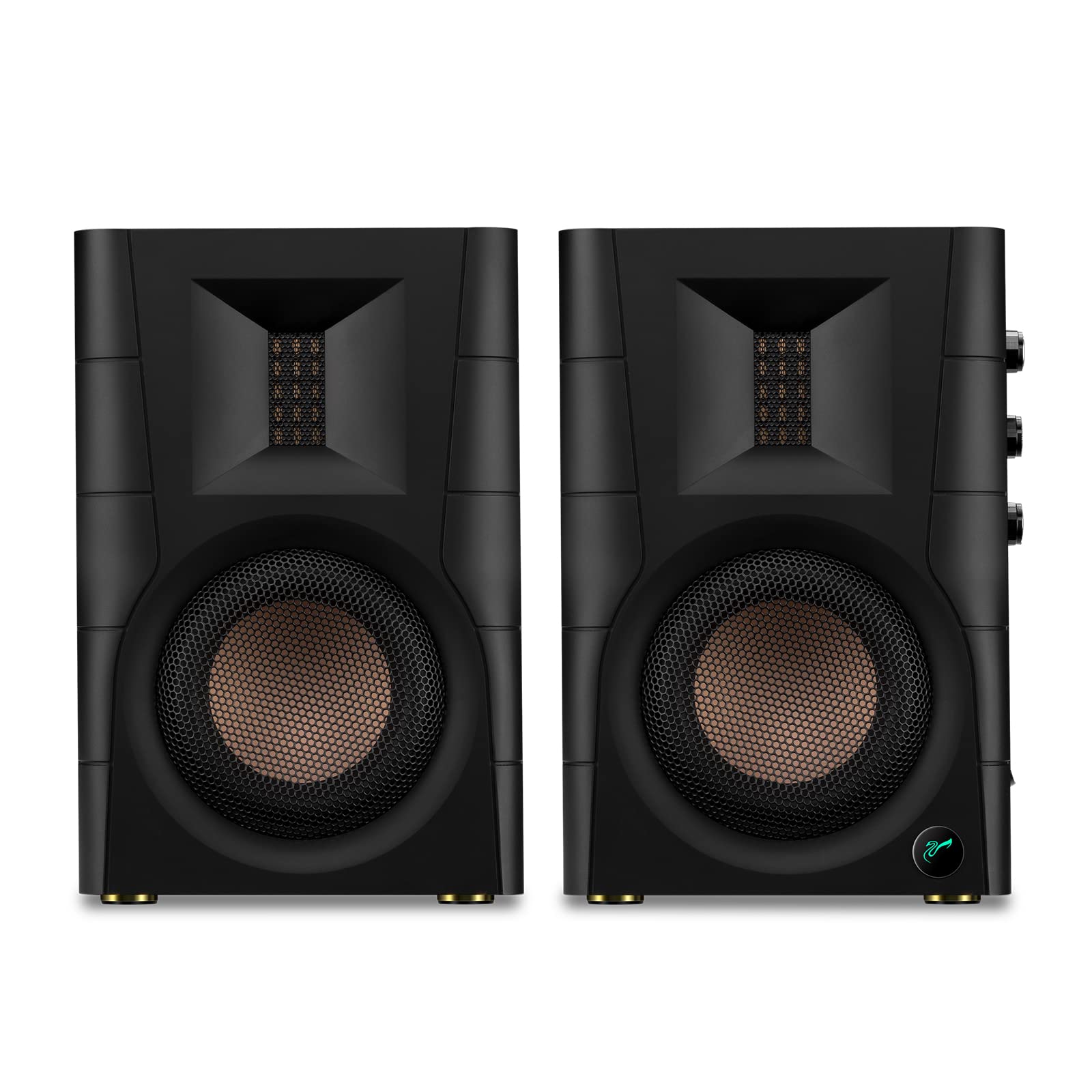 HiVi-Swans D200 蓝牙书架音箱 - 5英寸近场监听音箱 - 260W RMS高保真电脑音箱 - 木质纹理设计 - 适用于电视/唱机/PC/显示器/家庭影院/游戏娱乐