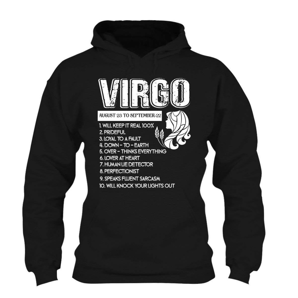 10 Signs to Spot A True Virgo Unisex Hoodie - Soft Cotton Pullover Sweatshirt for Men & Women - Perfect for Casual Wear, Gifts & Zodiac Fashion
