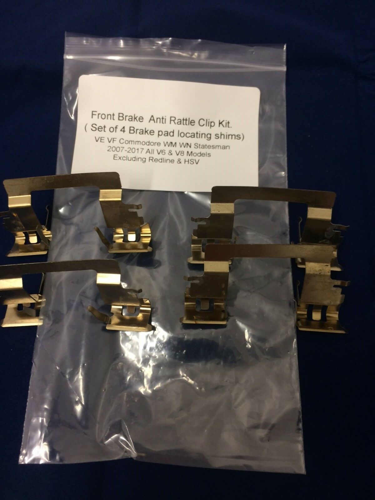 Genuine Brake Pad Locating Shim Kit for Front Commodore VE VF States WM WN V8 & V6 - Perfect Fit for Smooth Braking & Vehicle Safety