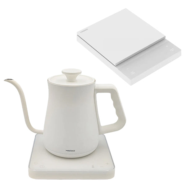 Hario Alpha Kettle Bundle - Premium Japanese Pour Over Coffee Kettle with Temperature Control for Home Baristas & Coffee Enthusiasts | Perfect for Specialty Coffee Brewing, French Press & Pour Over Techniques