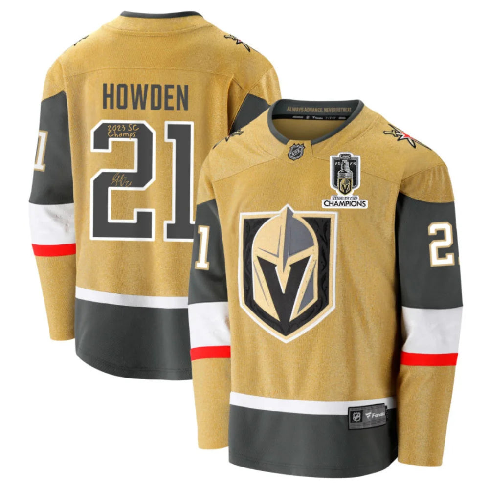 Brett Howden Autographed Vegas Golden Knights Gold Jersey - Signed with 
