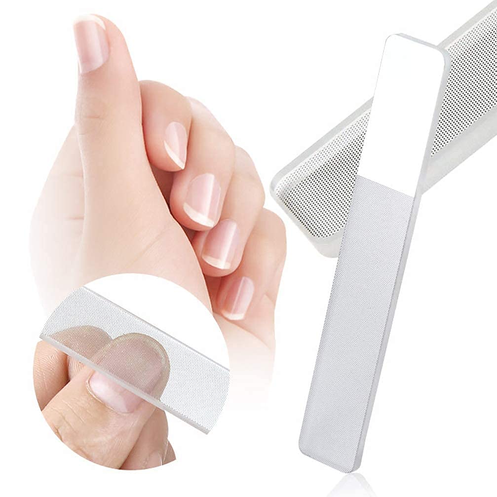 VOIISH Glass Nail Shiner - Crystal Nano Glass Nail Files for Natural Nails, Smooth Nail Buffer & Polisher for Fingernails & Toenails, Durable Nail Shaper & Filer Tool - Perfect for At-Home Manicures, Salon Use & Travel Nail Care