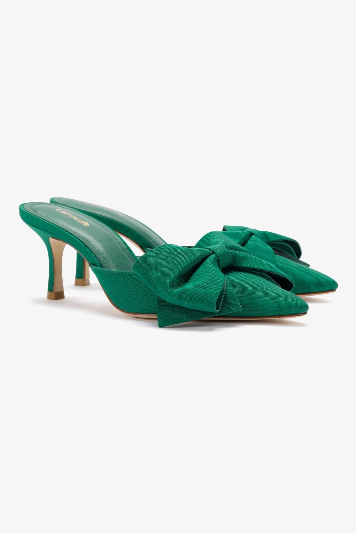 Mini Elle Pump In Emerald Fabric - Elegant Women's Heels for Parties, Weddings & Special Occasions