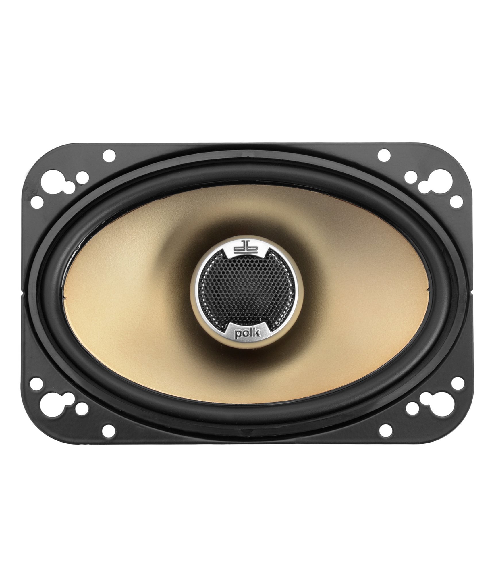 Polk Audio DB461 4x6 Inch Coaxial Car Speakers - 2-Way Full Range Stereo Sound (Pair, Black) | Perfect for Car Audio Upgrades & Marine Boat Sound Systems