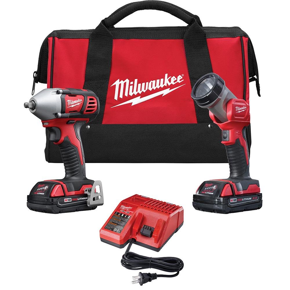 Milwaukee 2693-22 M18 18-Volt Cordless 2-Tool Combo Kit with Drill & Impact Driver - Perfect for Construction, Woodworking & DIY Home Projects