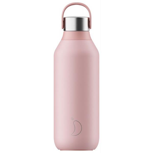 Chilly's Series 2 500ml Stainless Steel Insulated Water Bottle - Blush Pink | Leakproof & BPA-Free | Perfect for Gym, Hiking & Everyday Hydration