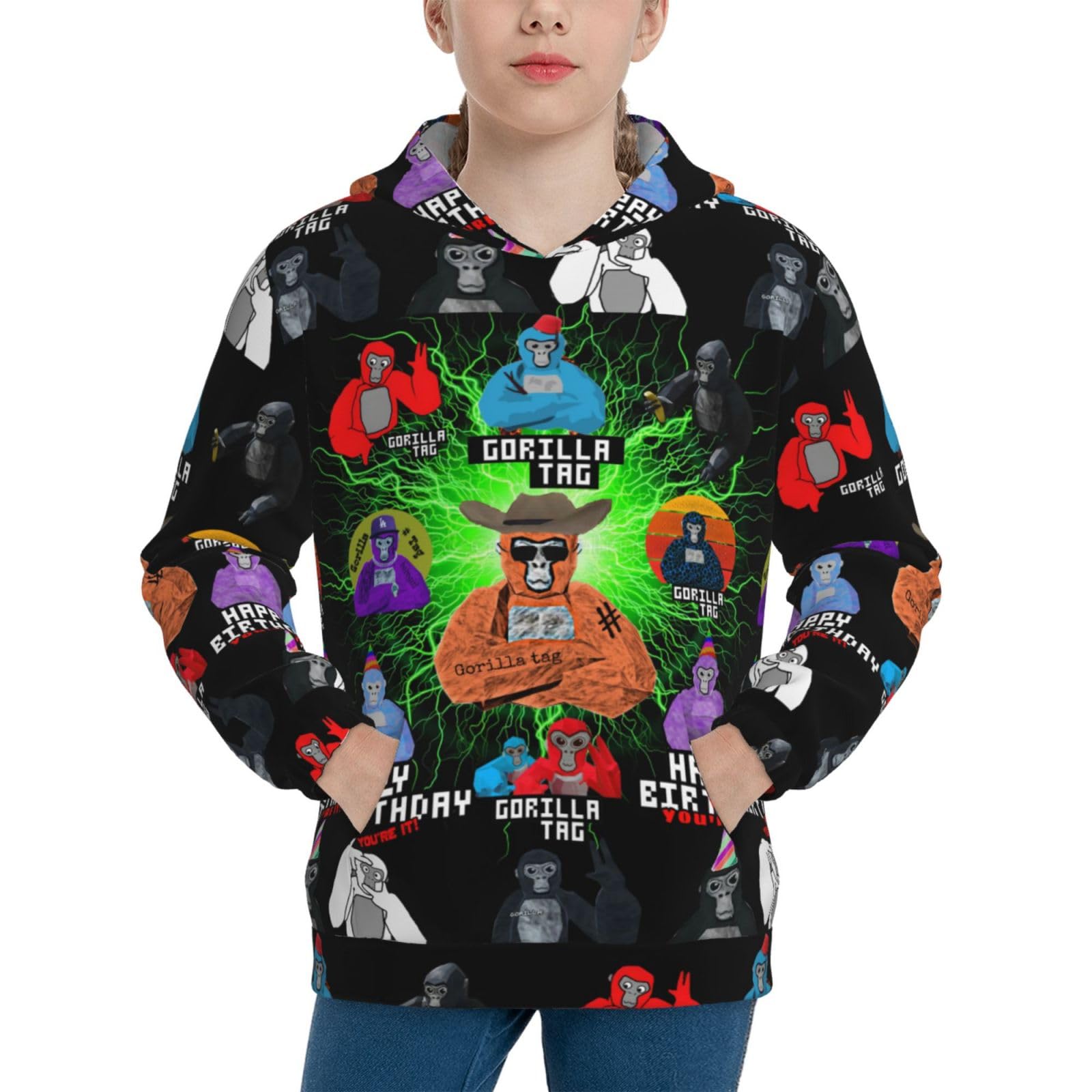 Kids Gorilla Games Hoodie - Fun Novelty Sweatshirt for Boys & Girls | Perfect for School, Playdates & Family Outings