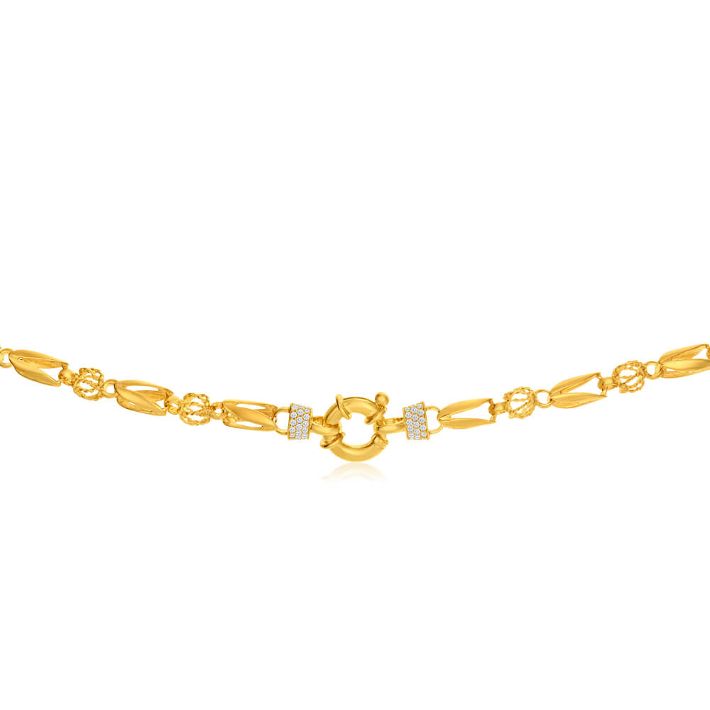 9ct Yellow Gold Alluring Fancy Chain Necklace for Women - Elegant Layering Jewelry for Everyday Wear & Special Occasions