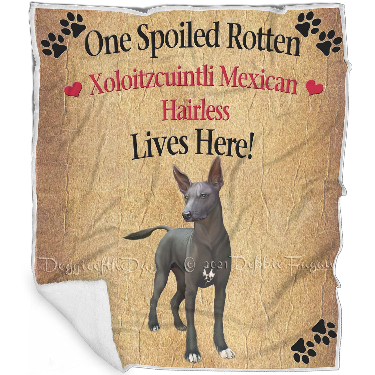 Xoloitzcuintli Mexican Hairless Dog Blanket - Ultra Soft Lightweight Cozy Pet Blanket for Dogs | Durable Woven Throw (50x60) for Sofa, Bed & Couch | Perfect for Mexican Hairless Dogs, Pet Lovers & Home Decor