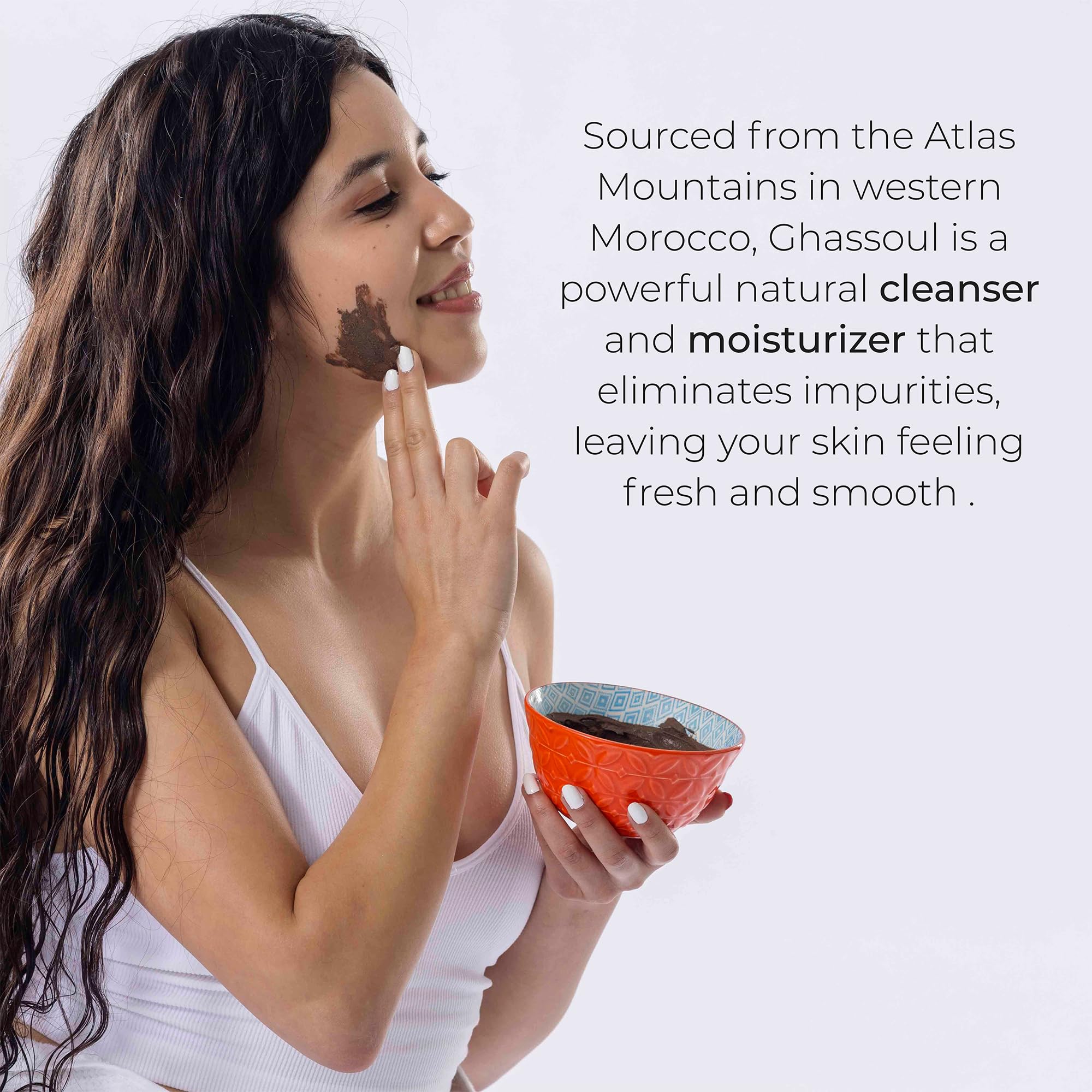 Pure Moroccan Argan Oil for Face & Body + Ghassoul Lava Clay Cleanser & Moisturizer Set | Organic Skincare Bundle for Dry Skin, Acne Treatment & Deep Cleansing | Perfect for Spa Day & Daily Beauty Routine