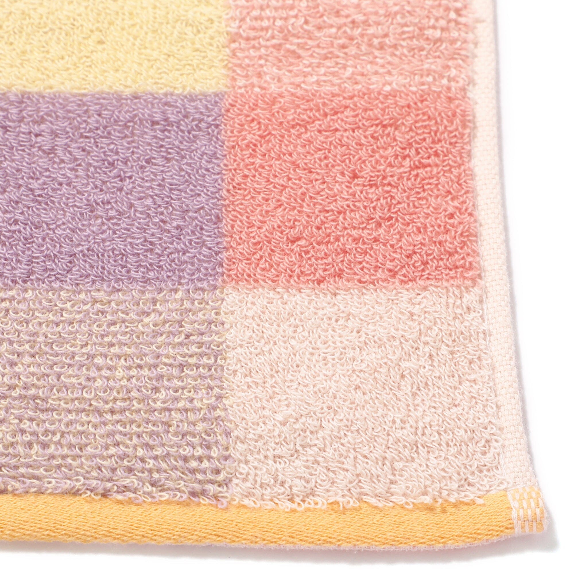 Antibacterial & Deodorant Check Pattern Face Towel - Soft Yellow for Gym, Travel & Daily Skincare Routine