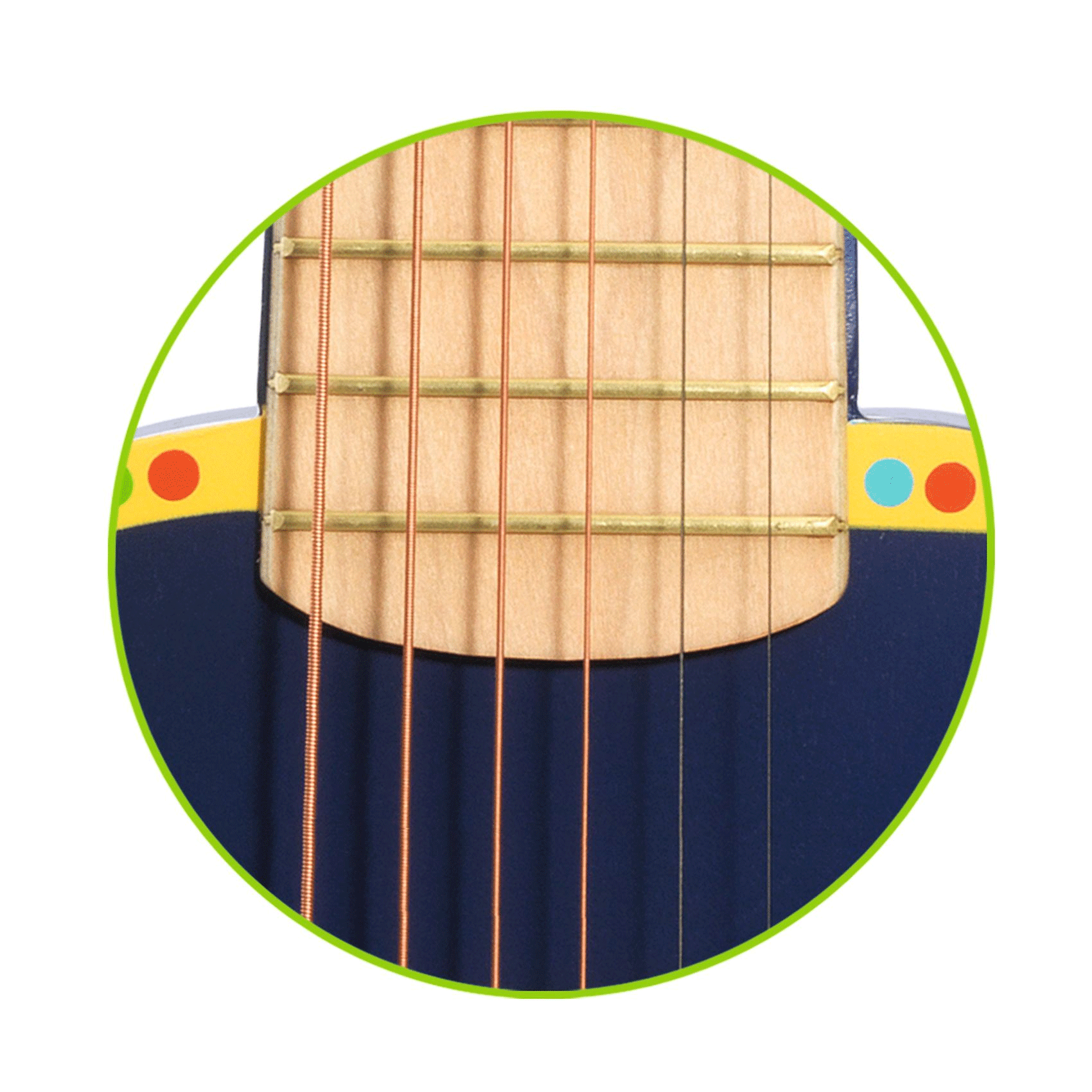 Animambo Kids Guitar with 6 Metal Strings - Musical Toy Instrument for Children by Djeco | Perfect for Beginners, Birthday Gifts & Pretend Play