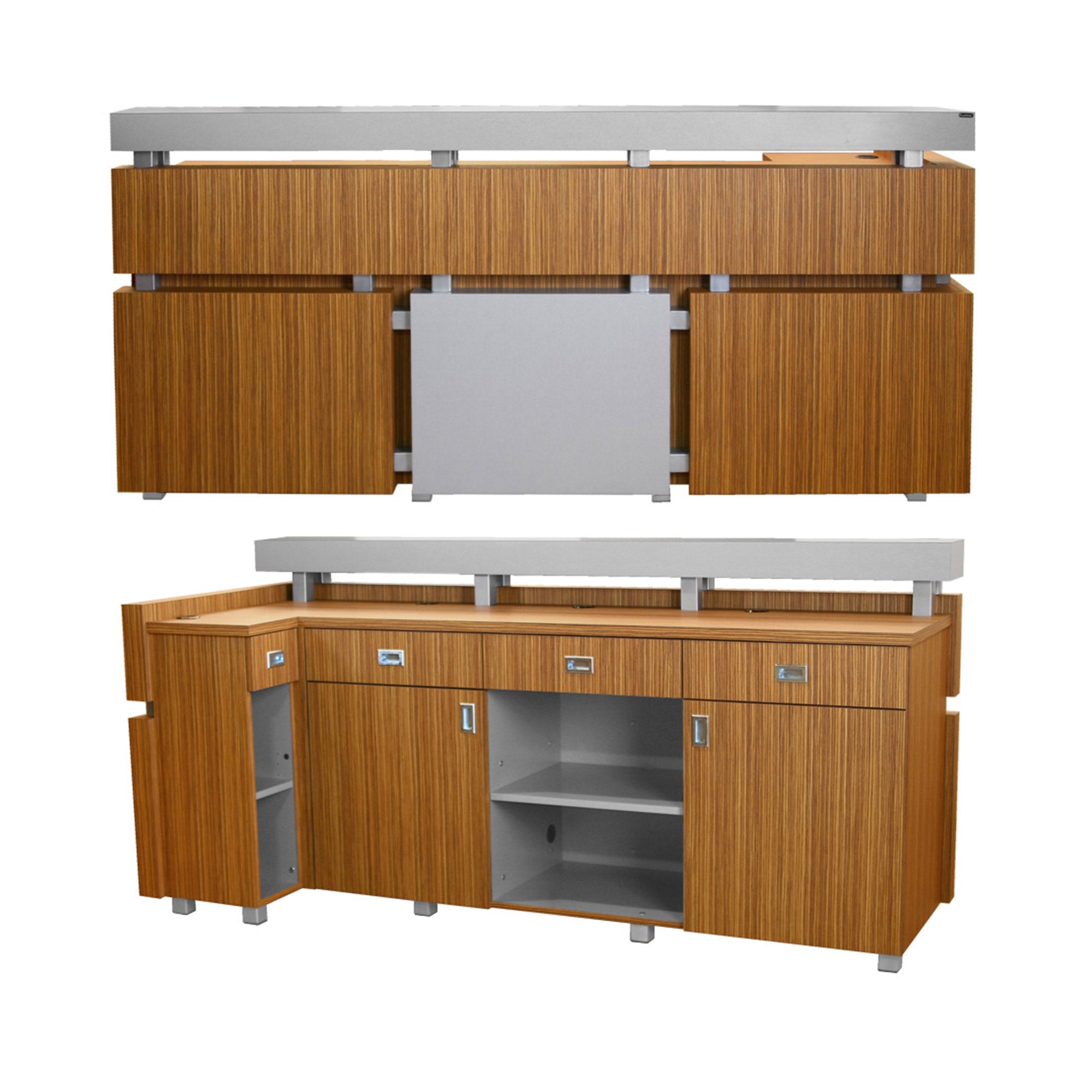 Darren Reception Desk - Modern Office Reception Counter with Storage | Perfect for Hotels, Clinics, and Corporate Lobbies