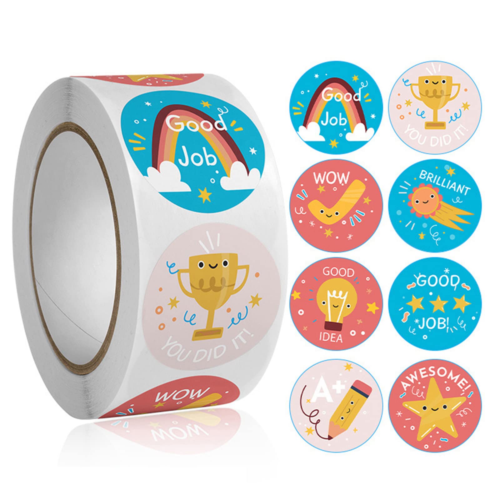 500Pcs Motivational Stickers for Teachers - Cute Animal Reward Stickers for Kids Classroom, School & Home Use - Perfect for Behavior Charts, Homework Encouragement & Teacher Supplies