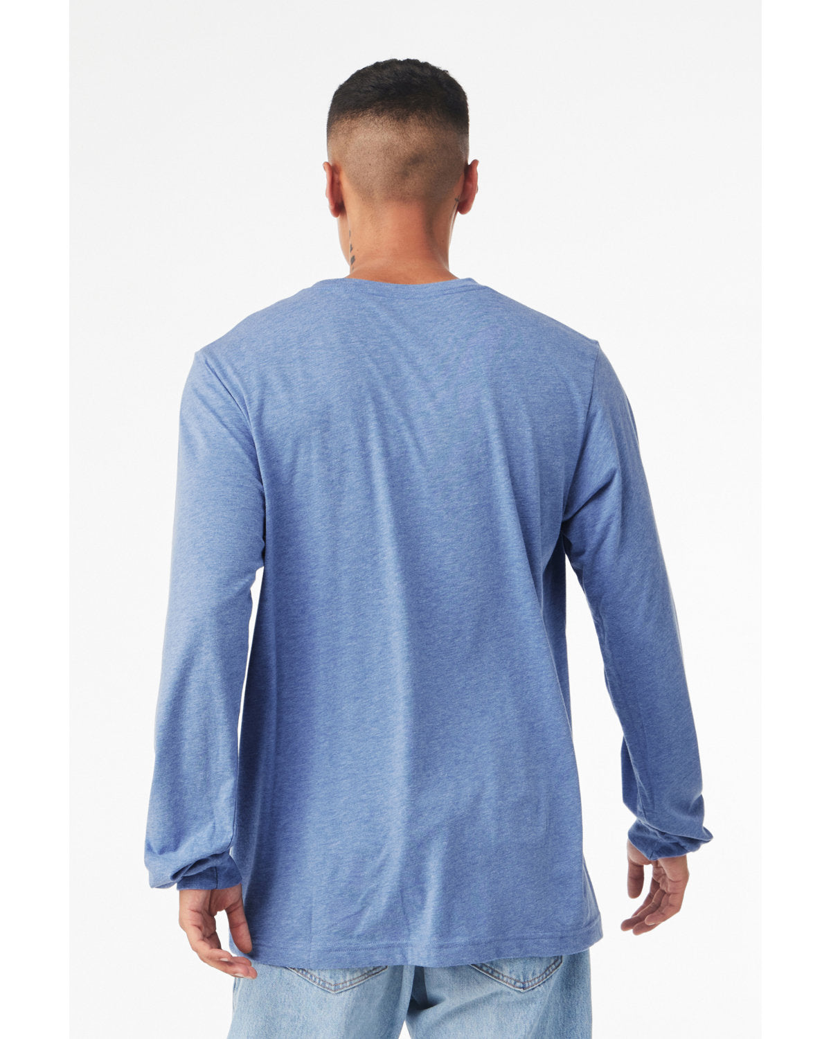 Bella + Canvas 3513 Unisex Triblend Long Sleeve T-Shirt - Soft Comfort Fit Crew Neck Tee for Men & Women - Perfect for Casual Wear, Layering & Everyday Outfits