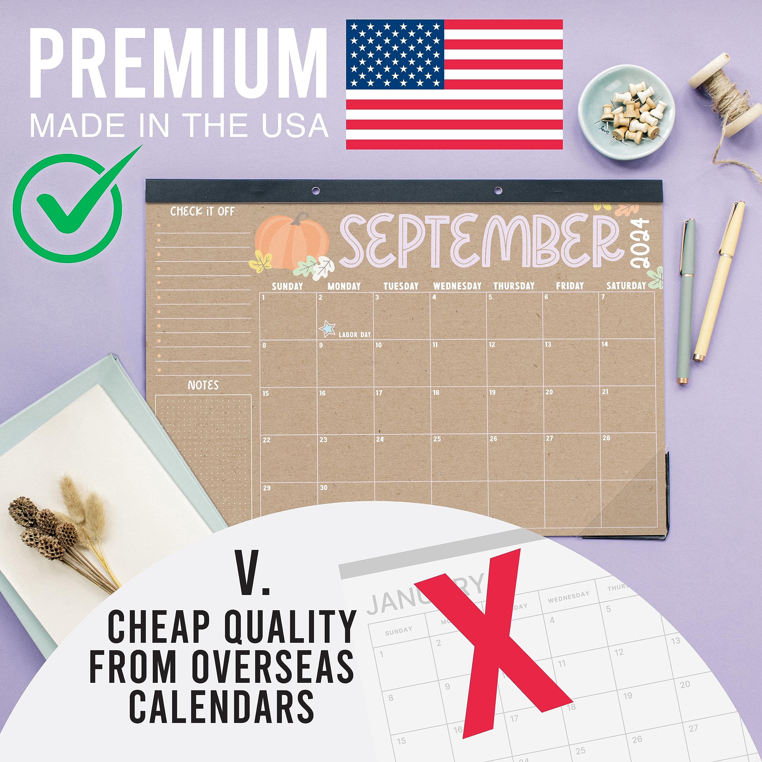 Hadley Designs 2024-2025 Doodle Teacher Desk Calendar | Academic Year Planner July 2024-June 2025 | Large School & Office Desktop Calendar for Teachers, Students & Professionals | Perfect for Classroom, Home & Office Organization