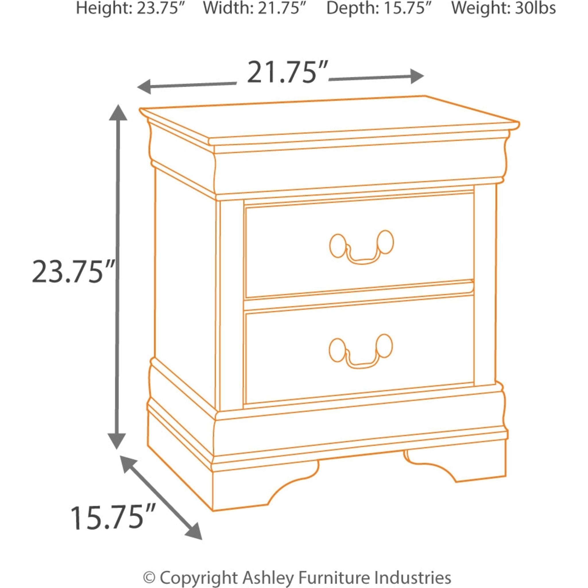 Alisdair Nightstand - Dark Brown Wood Bedside Table with Storage Drawer for Bedroom, Living Room, or Office
