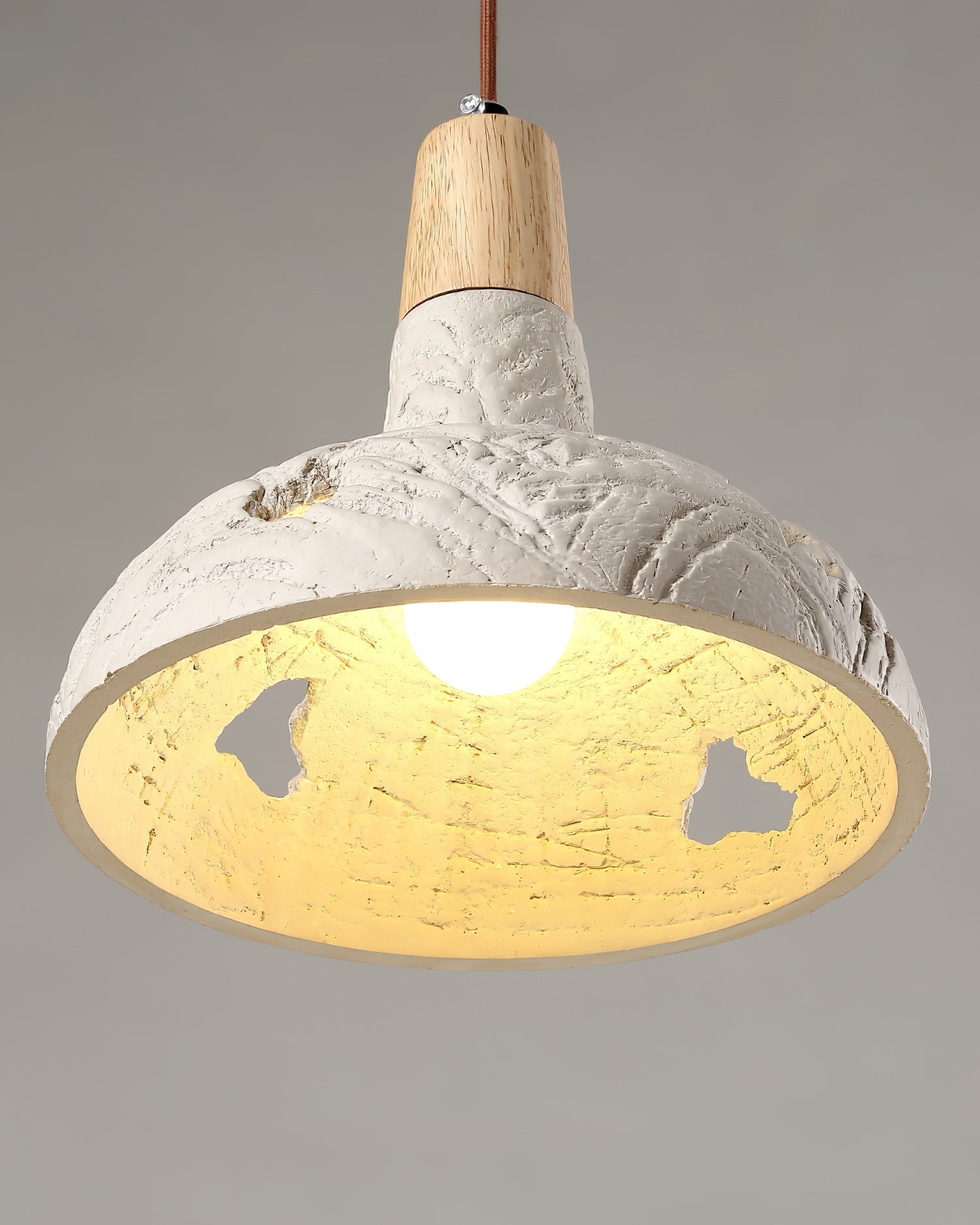 Handmade Cement Carve Pendant Light - Modern Industrial Ceiling Lamp for Living Room, Kitchen, Dining Room & Bedroom Decor
