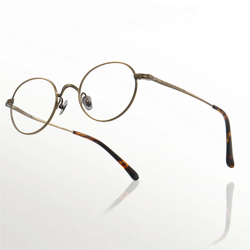Stylish Black Titanium Oval Round Eyeglasses for Women - Lightweight & Durable Full Rim Frames - Perfect for Work, Reading & Everyday Wear