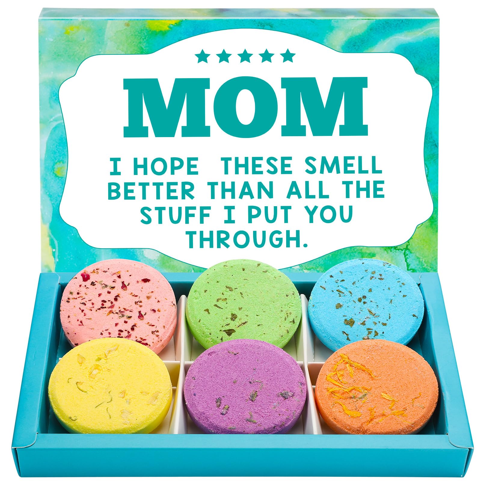 Funny & Sentimental Mom Gifts from Daughter or Son - I Love You Mom Shower Steamers, Cool Cute Birthday Christmas & Mother's Day Presents, Perfect for Relaxing Spa Nights at Home