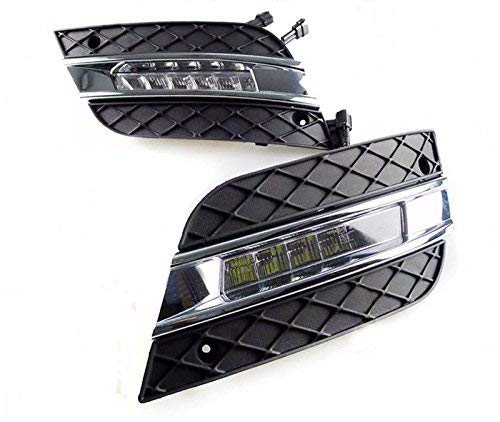 iJDMTOY Xenon White LED Daytime Running Lights for 2009-2011 Mercedes W164 ML-Class (ML350 ML450 ML550 ML63 AMG) - 6 High Power LEDs, OEM Fit DRL Assembly - Perfect for Enhanced Visibility & Safety in Daytime Driving
