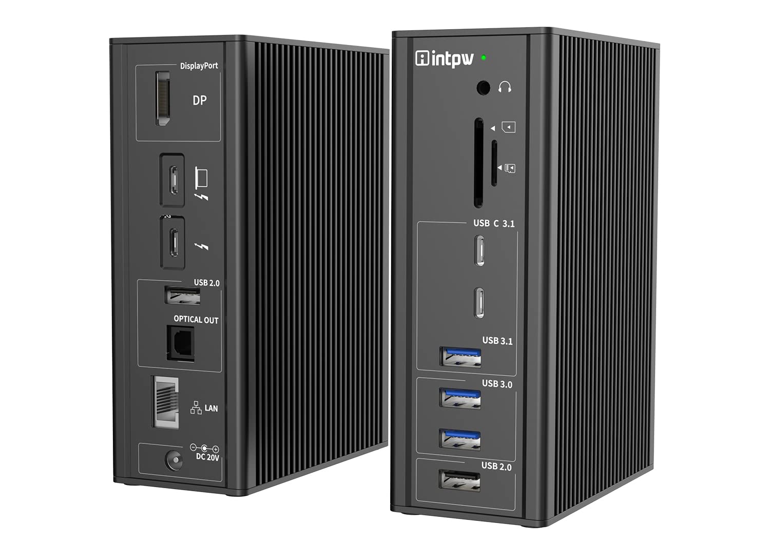 Thunderbolt 3 Docking Station for MacBook Pro/Air, Dell, Lenovo - 5K@60Hz, Dual 4K Display, 10Gbps USB-C, 5Gbps USB-A, Gigabit Ethernet - Perfect for Home Office, Video Editing & Multi-Monitor Setup