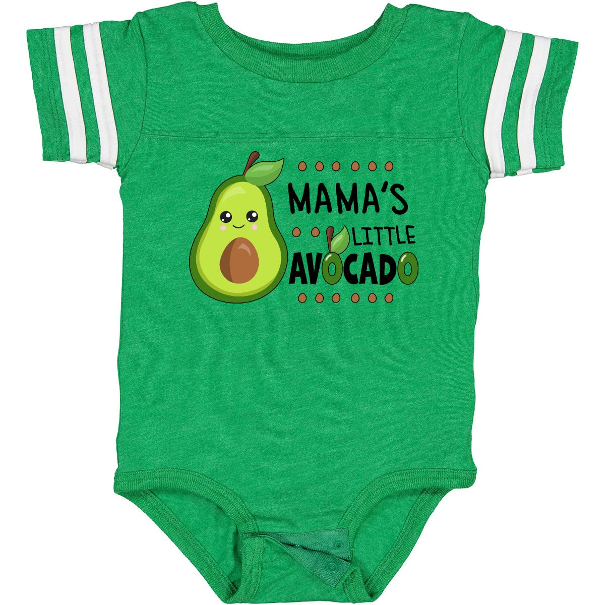 Inktastic Mama's Little Avocado with Cute Baby Avocado Baby Bodysuit - Soft Organic Cotton Onesie for Newborns & Infants - Perfect for Family Photos, Baby Showers & Everyday Cute Outfits