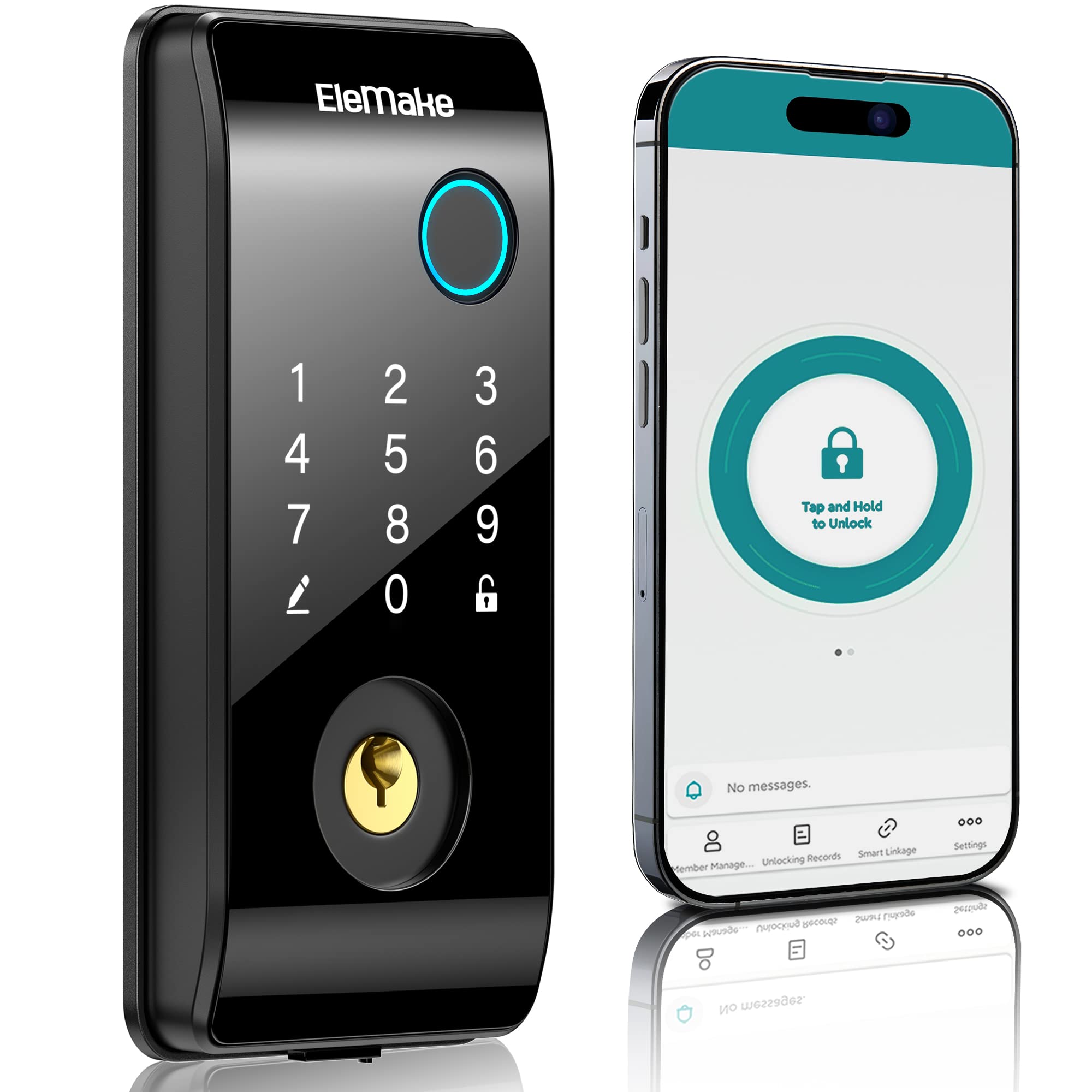 Smart Lock for Front Door - 6-in-1 Keyless Entry Deadbolt with Fingerprint, Keypad, WiFi & App Control - Works with Alexa & Google Assistant - Perfect for Smart Homes, Vacation Rentals & Enhanced Home Security