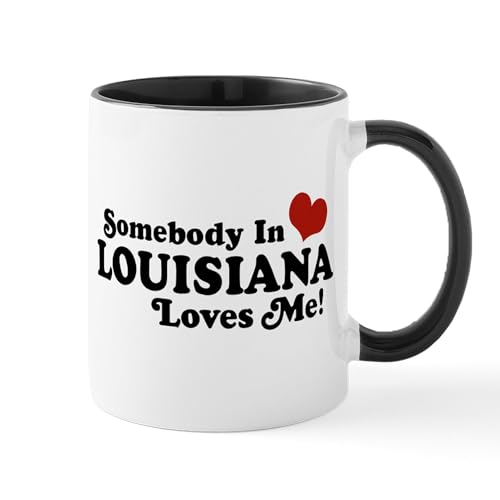 White/Black Inside - Somebody In Louisiana Loves Me Mug